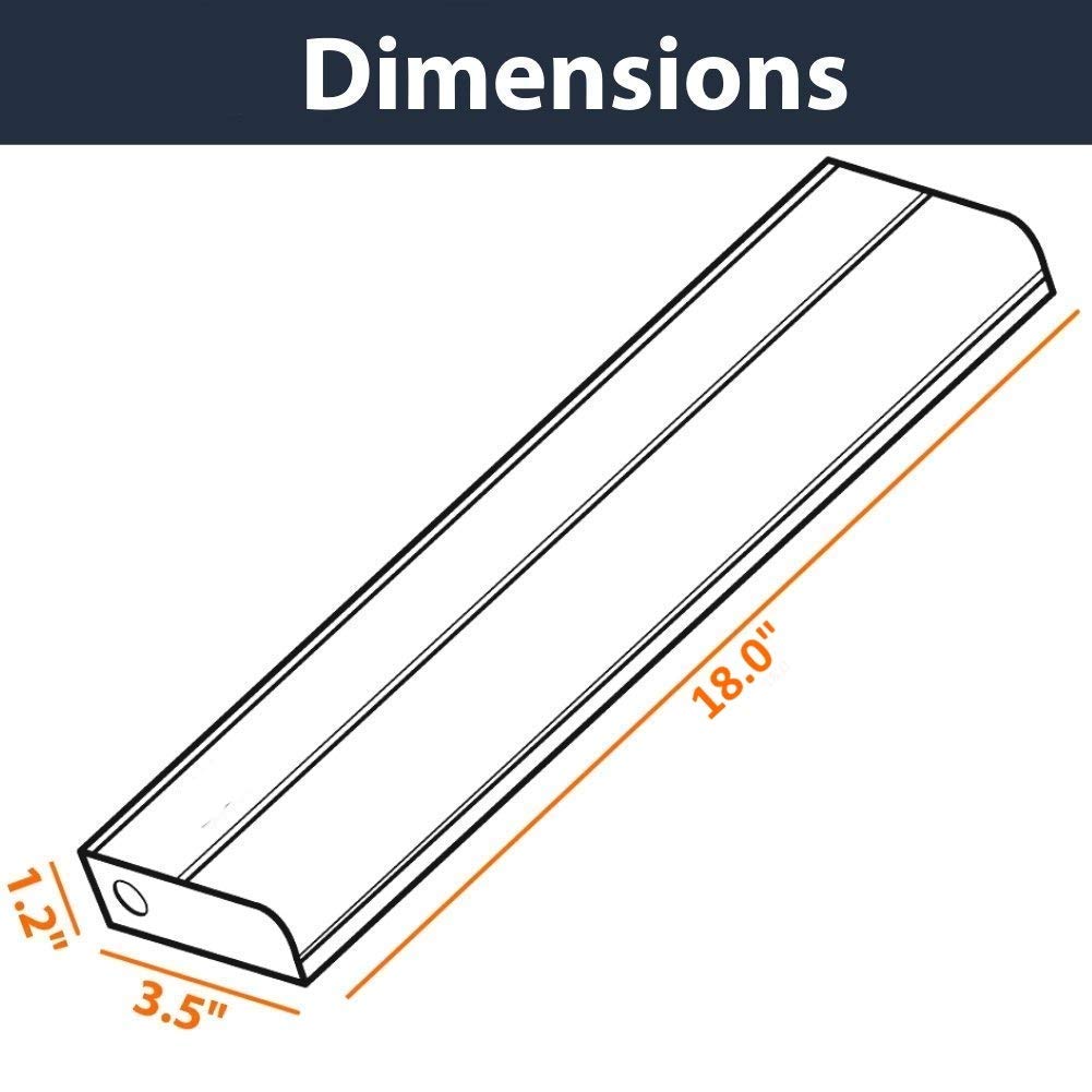 harrrrd 18 Inch Hardwired Under Cabinet Lights, Dimmable, 3000K/4000K, Metal, Model: L/UCD/18/009/934/XXX/