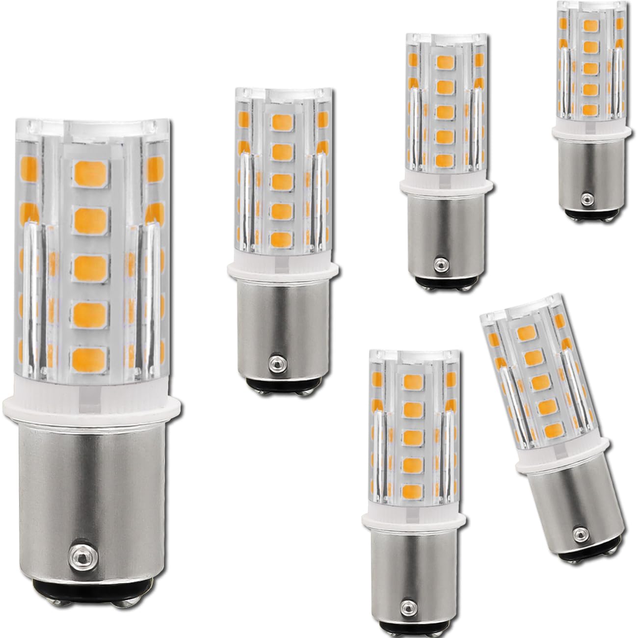 Lemeng 12V Ba15D Led Bulb 3W 300Lm 2700K Warm White, Ceramic, Dc Bayonet Base, For Rv, Marine, Trailer Lights - 6