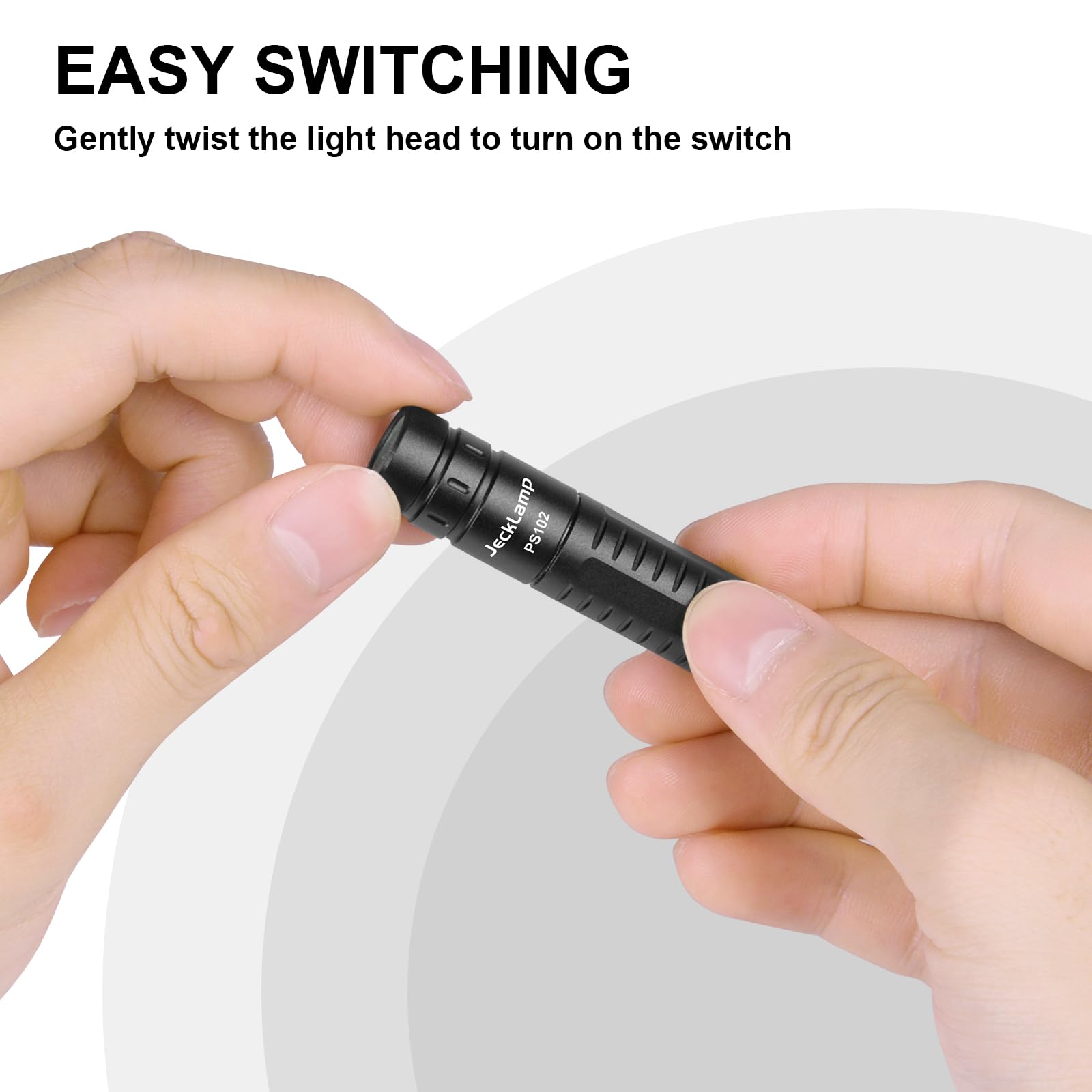 Jecklamp Rechargeable Keychain Flashlight, 200 Lumens Edc Pocket Flashlight, Tiny Led Keyring Flashlight With Built-In Battery F