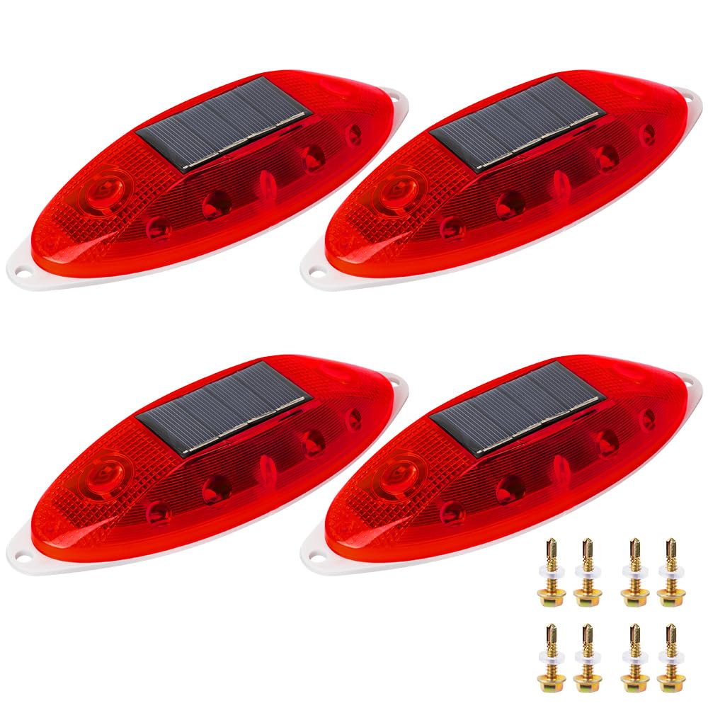 Solar Strobe Warning Light Sensitive LED Warning Lamp Super Bright IP65 Waterproof Light Control Flashing Beacon Barricade Const