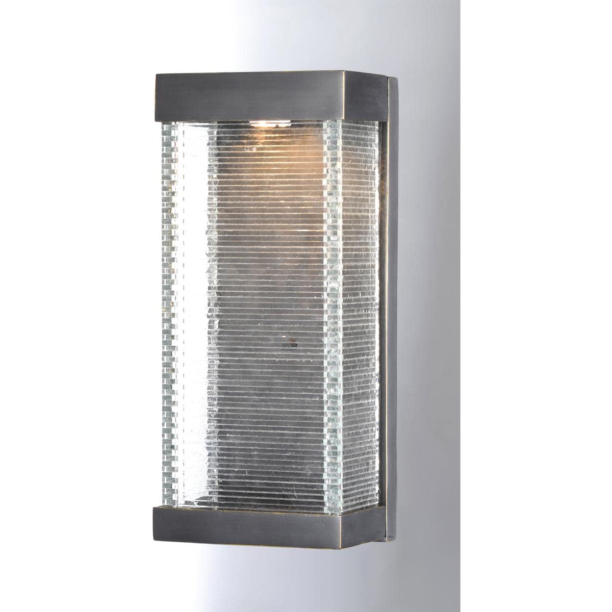Maxim Stackhouse 12W LED Outdoor Wall Mount Light, 7in Wide x 16in High, Bronze, Model 55226CLBZ, Vivex Material