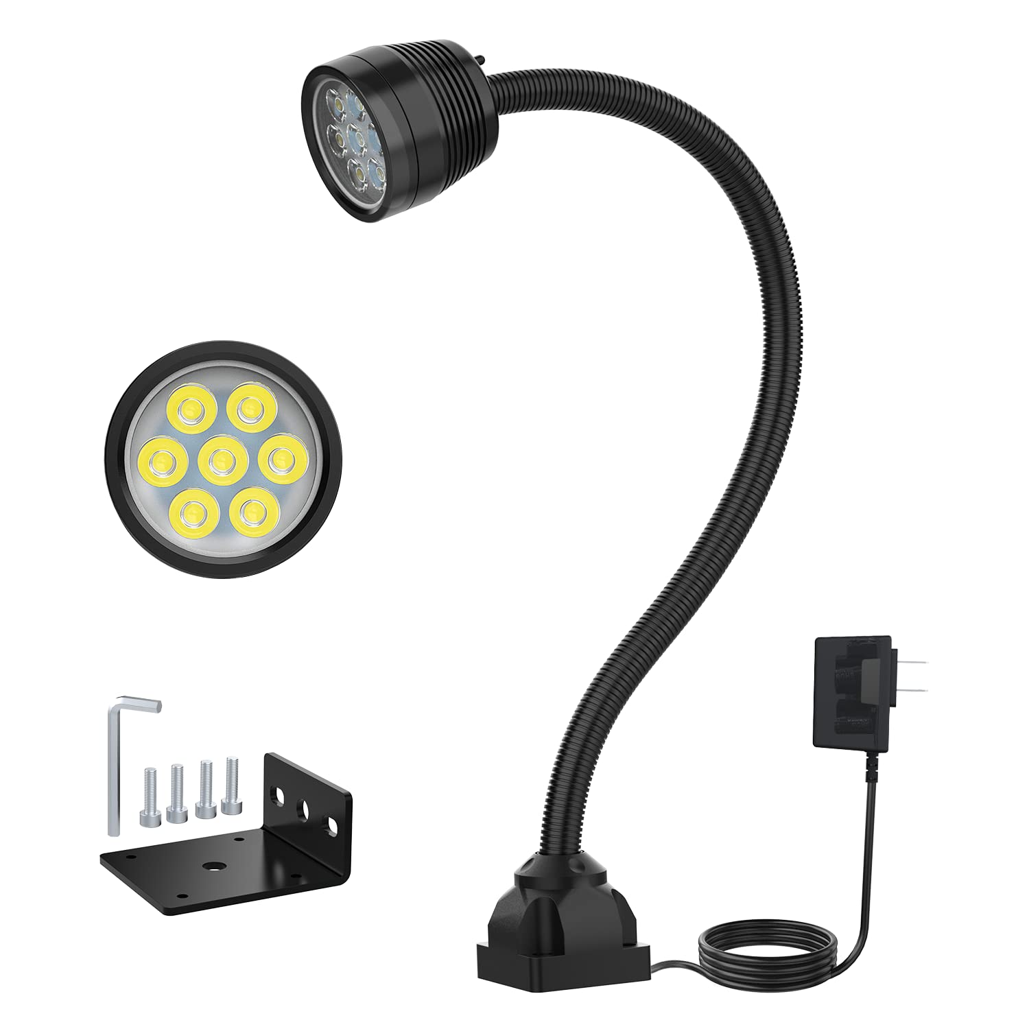 Led Machine Light Lathe Light,Flexible Work Shop Light IP66 Waterproof 1400 Lumens 110V-220V