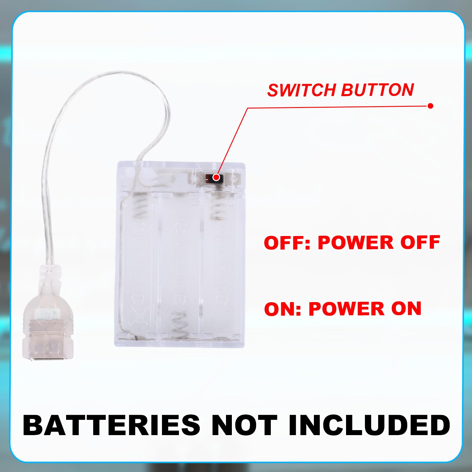 Portable Battery Pack For 5V Led Neon Sign, Power Supply Battery Box Converts Usb Neon Led Lights To Battery-Operated For Indoor