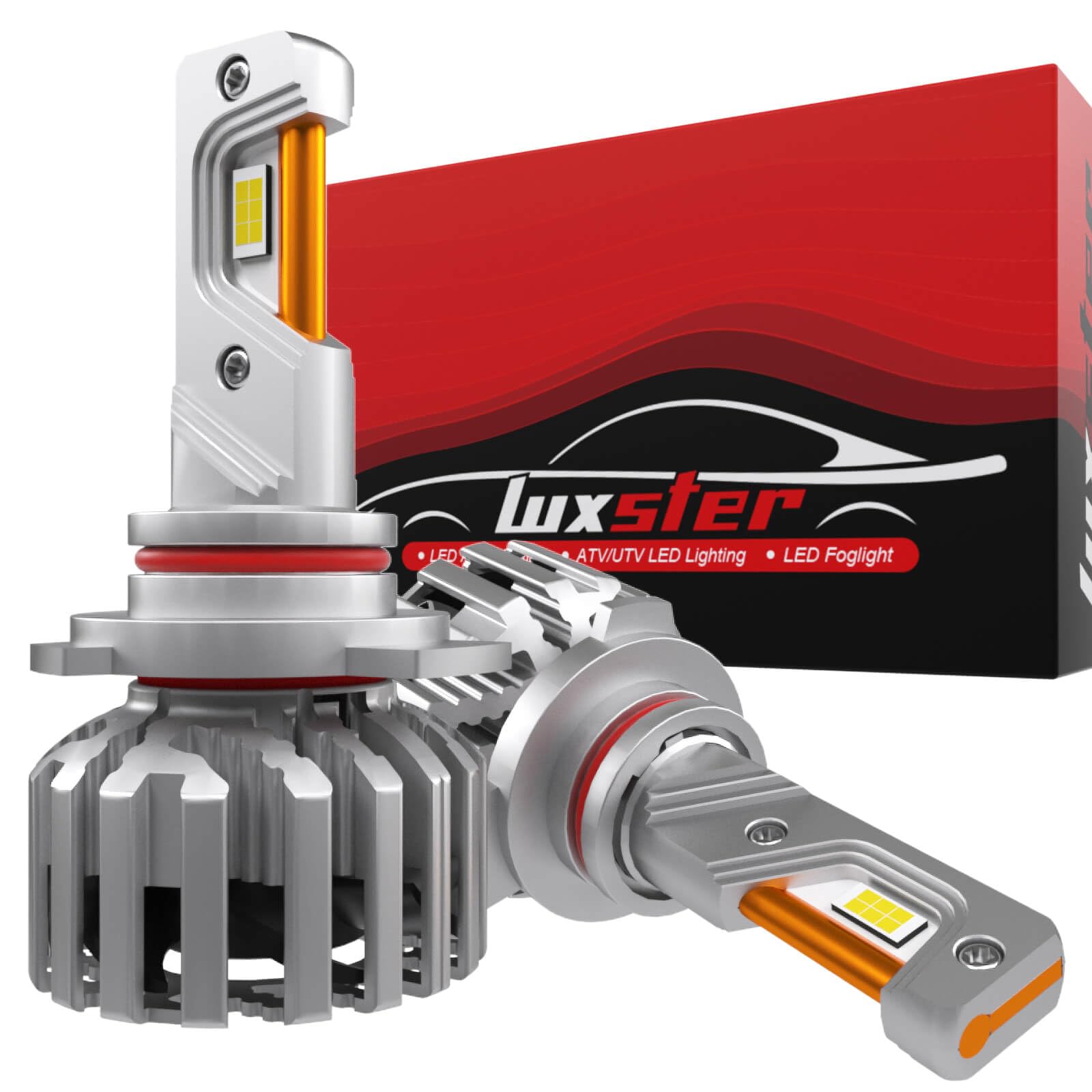 LUXSTER 9005/HB3 LED Light Bulbs 30000lm 55W 6000K Cool White Pack of 2