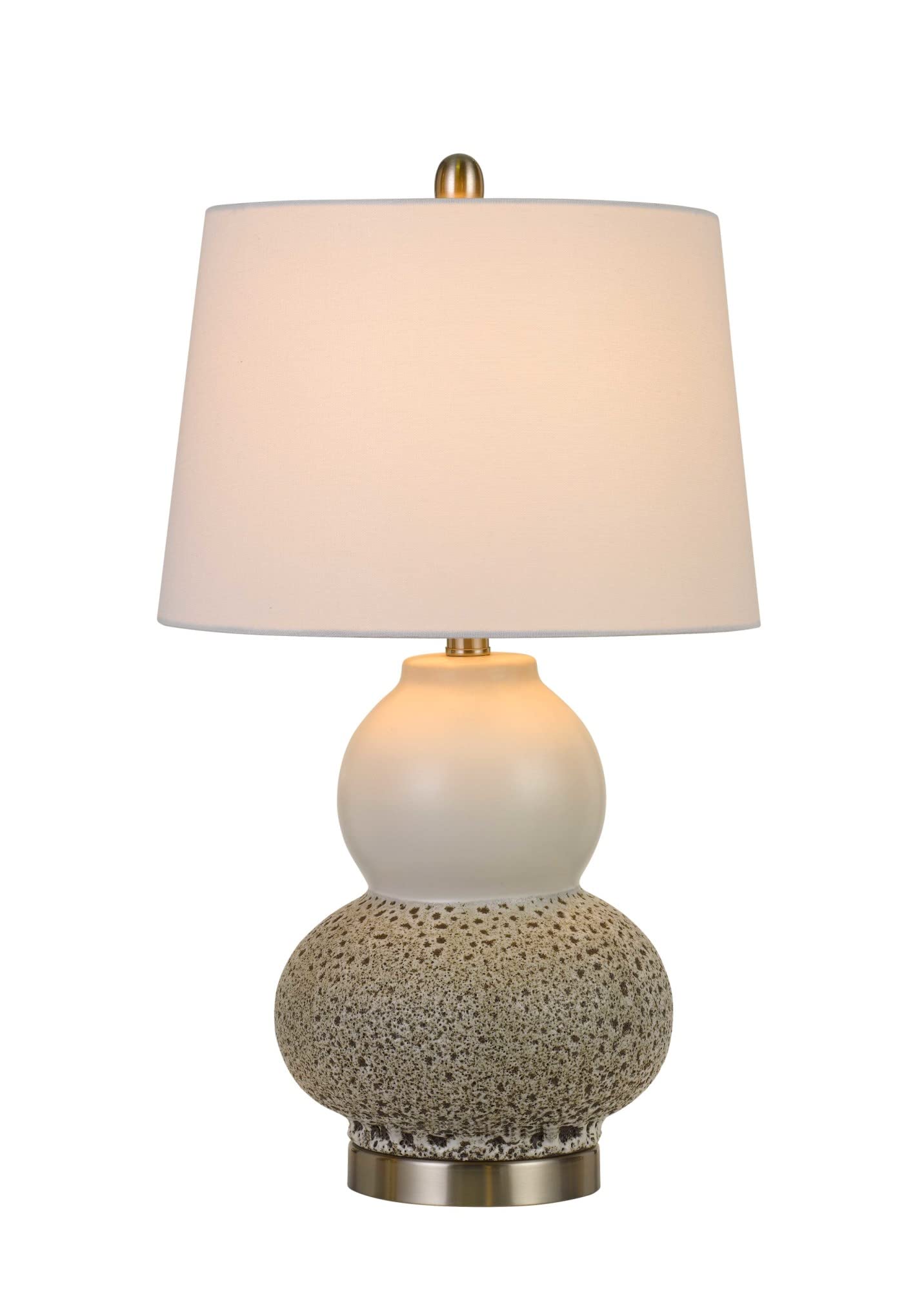 Cal Lighting Bo-2849Tb-2 Transitional Two Light Table Lamp From Aigio Collection In Gray Finish, 14.00 Inches