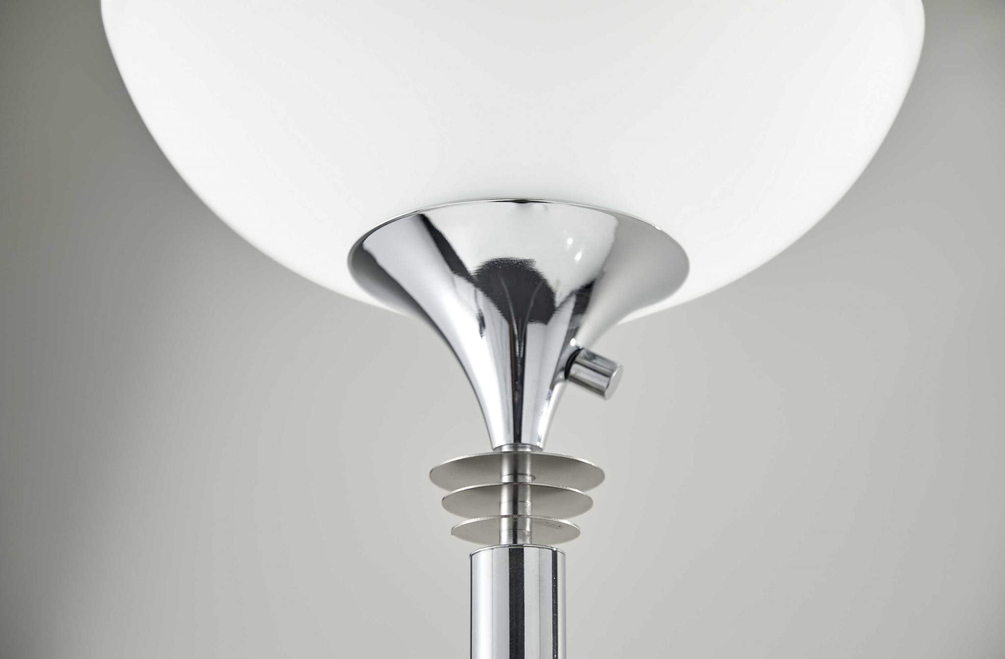 HomeRoots Lighting 14 X 14 X 71.5 Chrome Metal 300W Torchiere