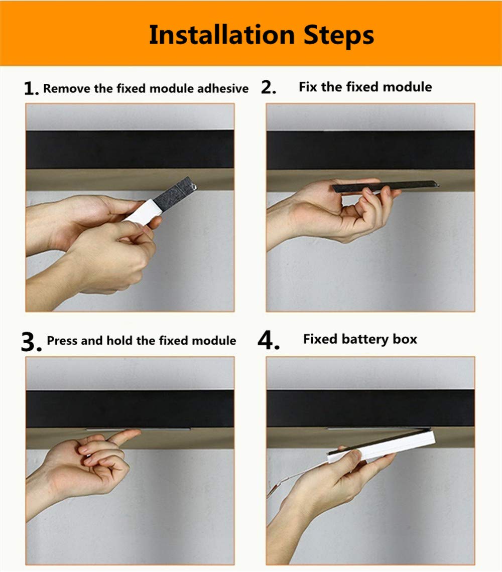 CoolBag Battery Powered Motion Sensor LED Light Strips - 5M/16.4ft Cool White, Model DD-234, Smart Night Light for Room