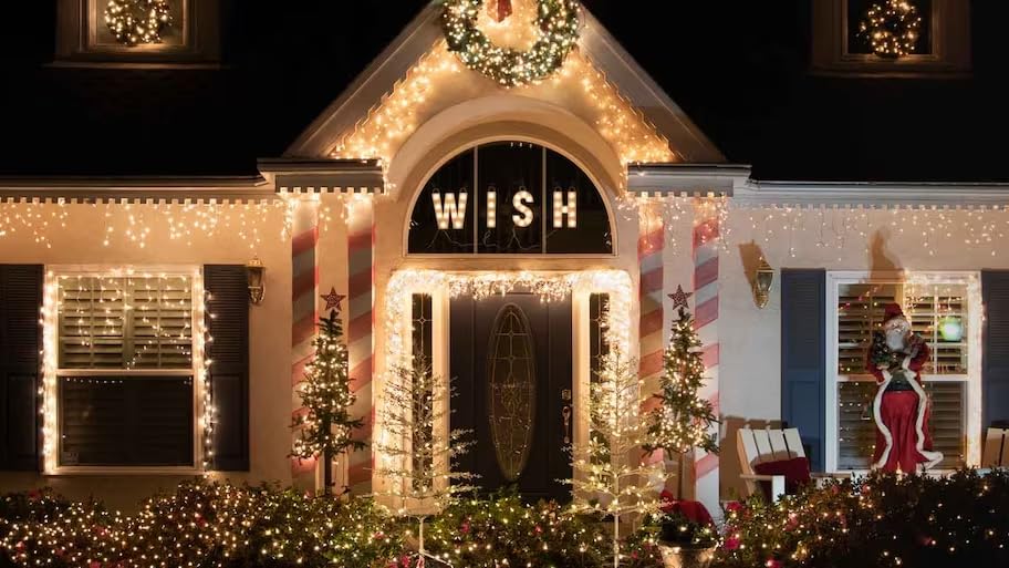 broulove LED Christmas Lights 100 Count, String Lights for Outdoor & Indoor, Commercial Grade, White Wire, Warm White Light, 6 i