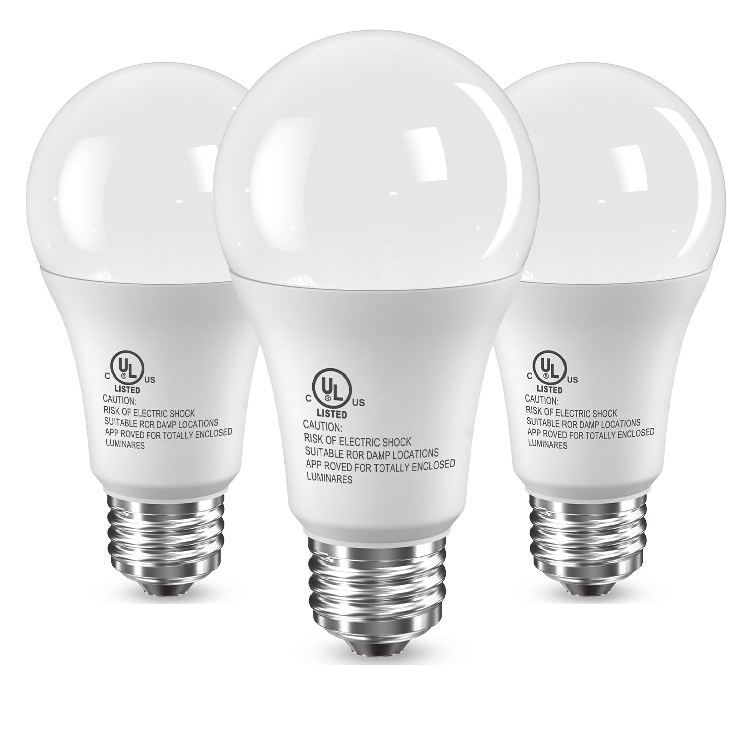 A19 Led Light Bulbs, 100 Watt Equivalent, 15W Daylight White 5000K, 1500 Lumens, E26 Standard Base, No Flicker Energy Saving Lam