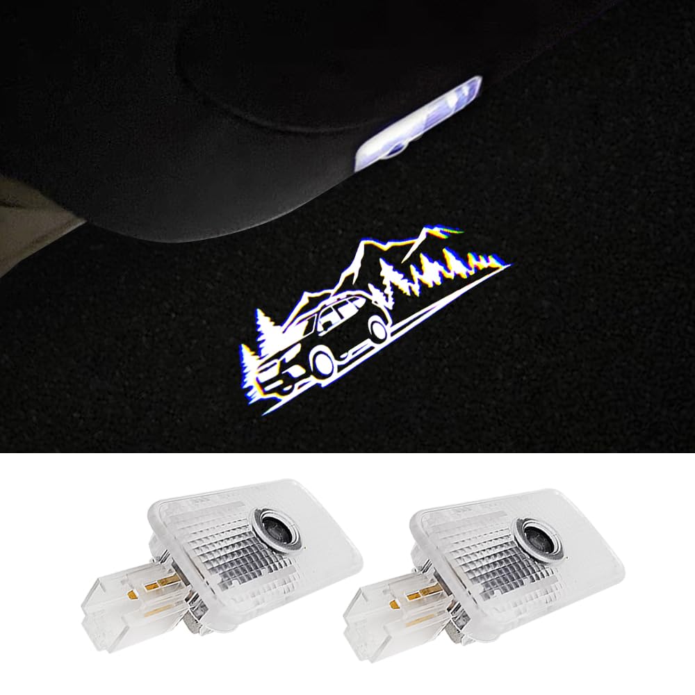 uunonaha LED Car Door Logo Lights Projector Laser Puddle Lamp 2 pcs Compatible with Forester/Outback Color 02