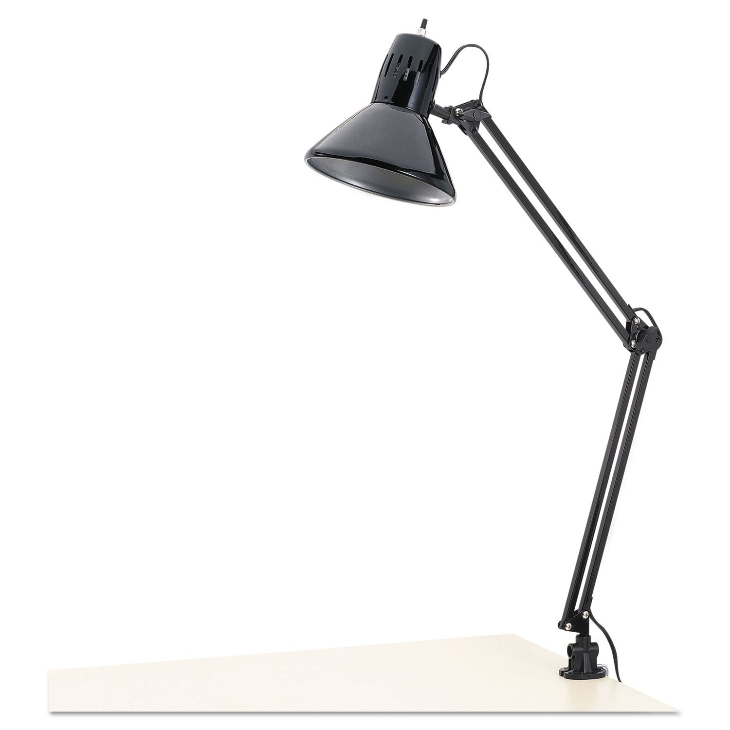 Alera Alelmp702B 6.75 In. W X 20 In. D X 28 In. H Adjustable Clamp-On Architect Lamp - Black