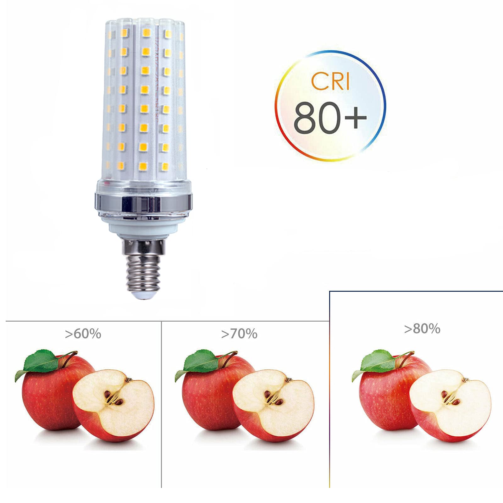 Ydjoo E12 Led Bulbs 20W Led Corn Light Bulb 180W Equivalent Warm White 3000K E12 Candelabra Base Decorative Led Chandelier Bulbs