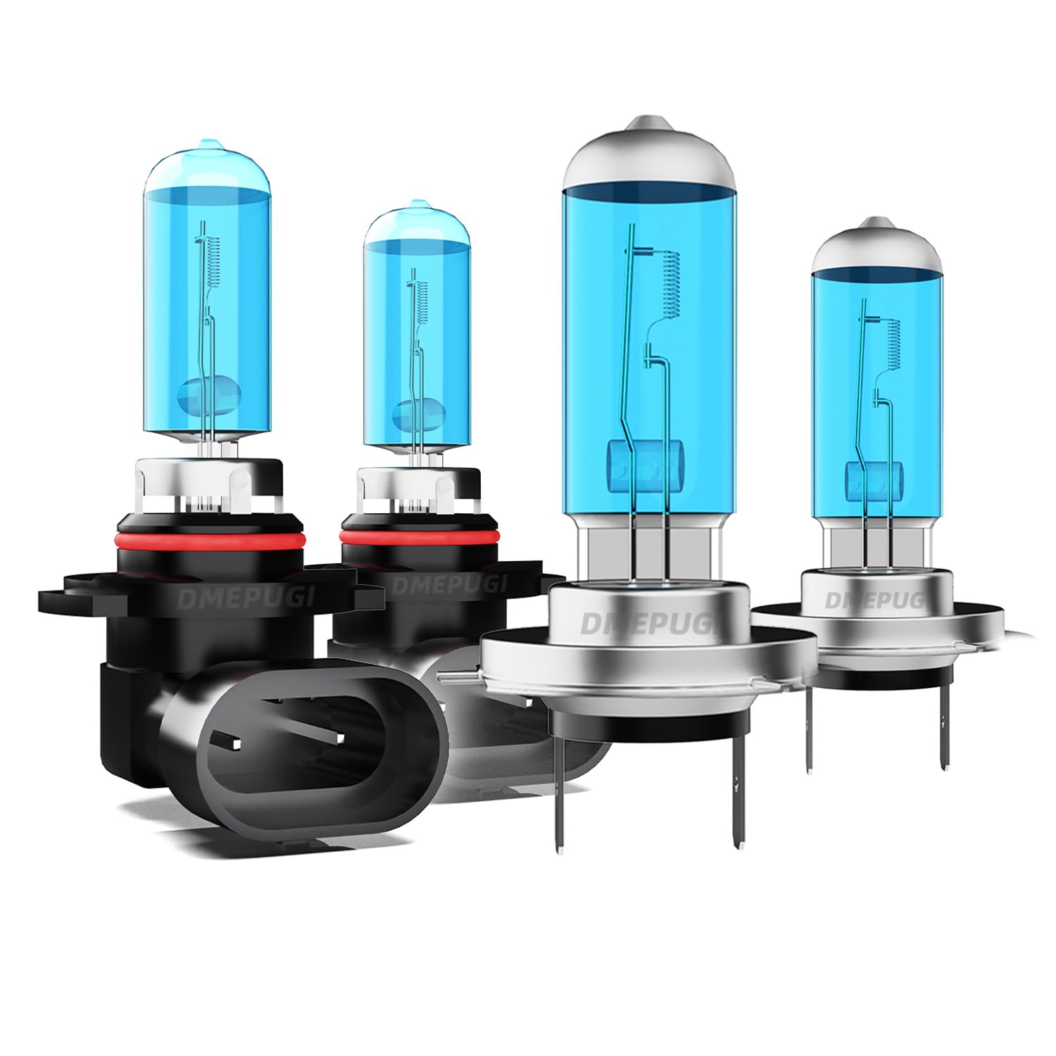 DMEPUGI Light Bulbs Compatible with Kia Forte 2017-2020 Headlight Bulbs, Halogen 9005 High Beam H7 Low Beam,300% Brightness,Plug