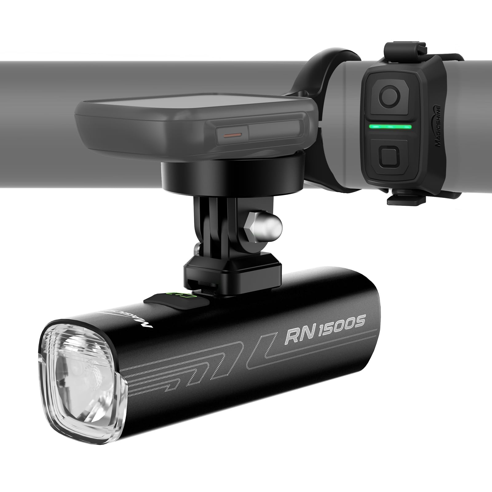 Magicshine Bike Light RN 1500S  Bicycle Lights for Night Riding with Underneath Mounted  FTR LightSync Control  USB Rechargeable  Bike Light Front and Back for Road Mountain Cycling