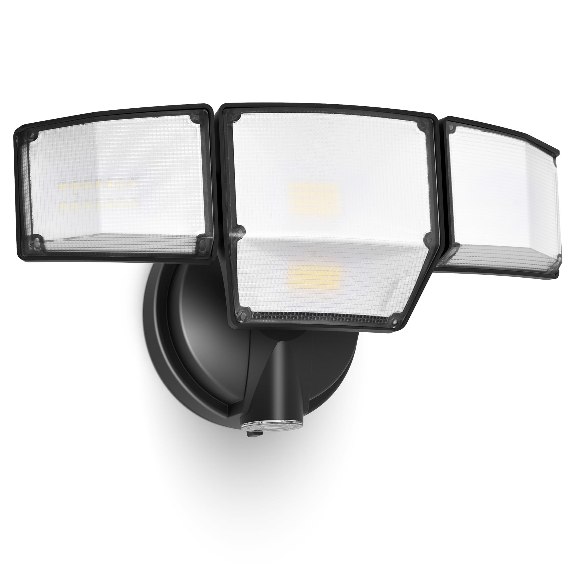 LUTEC 80W Dusk to Dawn LED Flood Light, 9000LM, IP65 Waterproof, 5000K Daylight, Black, Model 7632815012