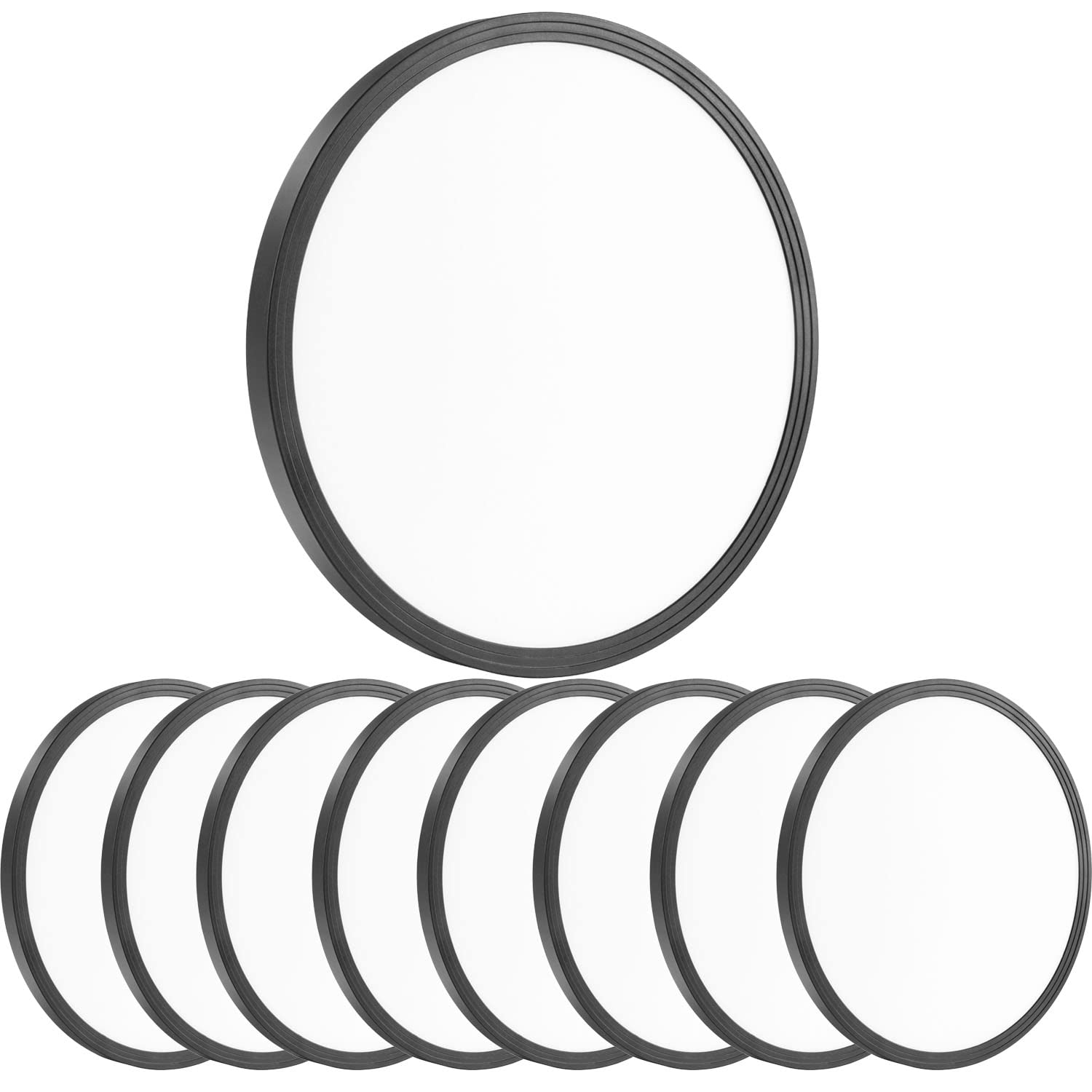 Lexier 8Pack 12 Inch 3200Lm Flush Mount Led Ceiling Lights,Black 28W Slim Ceiling Light Fixture Round Day White 6000K Thin Round Flat Ceiling Light 120V Surface Led Ceiling Light 300W Equivalent