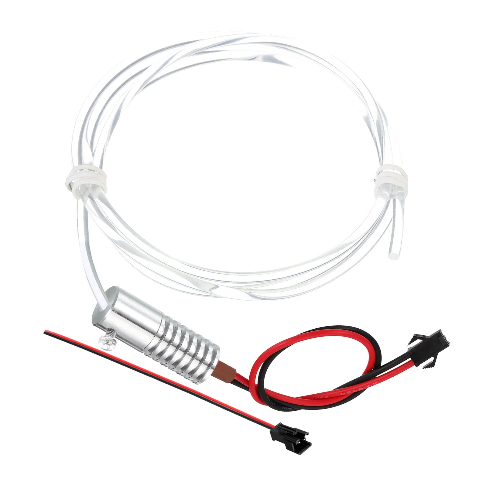 PATIKIL PMMA Side Glow Fiber Optic Cable Kit with LED Illuminator, 1m, Pink, Aluminum