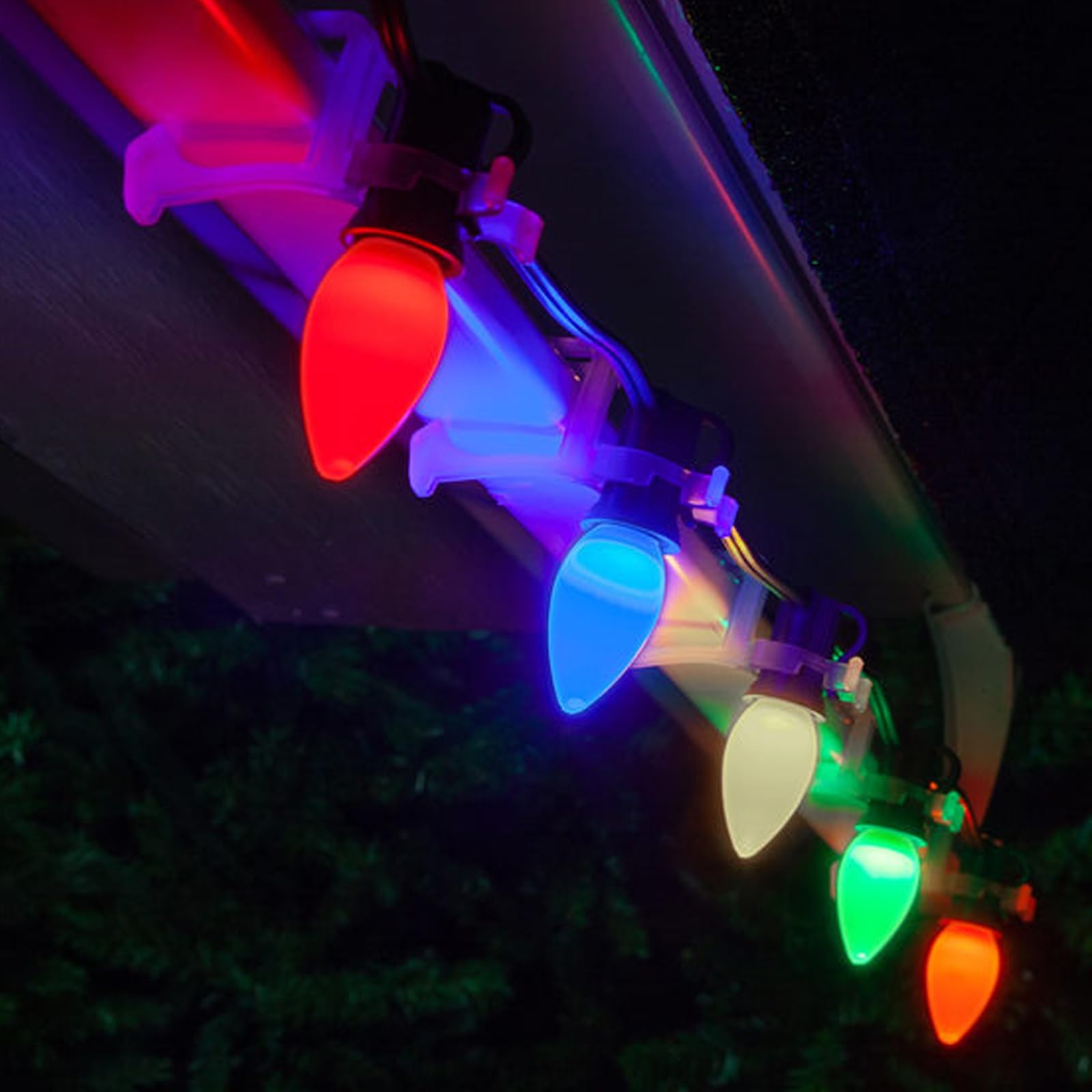 Chyparty C7 Replacement Bulbs  Multicolor Christmas Light Bulbs  E12 Candelabra Base  5Watt Incandescent For Outdoor String Lights  Patio  Xmas Tree  Wedding Decor - 25 Pack