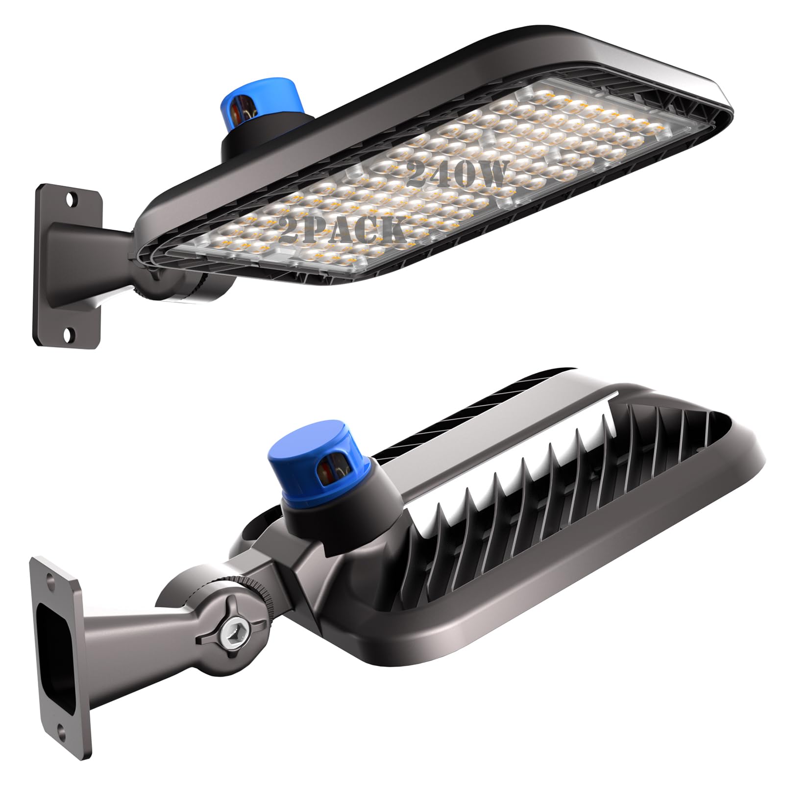 ACOHOOK 240W LED Parking Lot Light 36000lm(150LM/W) Arm Mount LED Pole Light IP65 5000K ETL Listed Commercial Area Lighting with