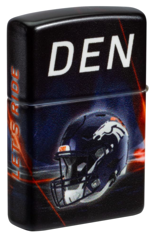 Zippo NFL Denver Broncos Pocket Lighter - Matte Finish, Multi Color, One Size, Official NFL Merchandise