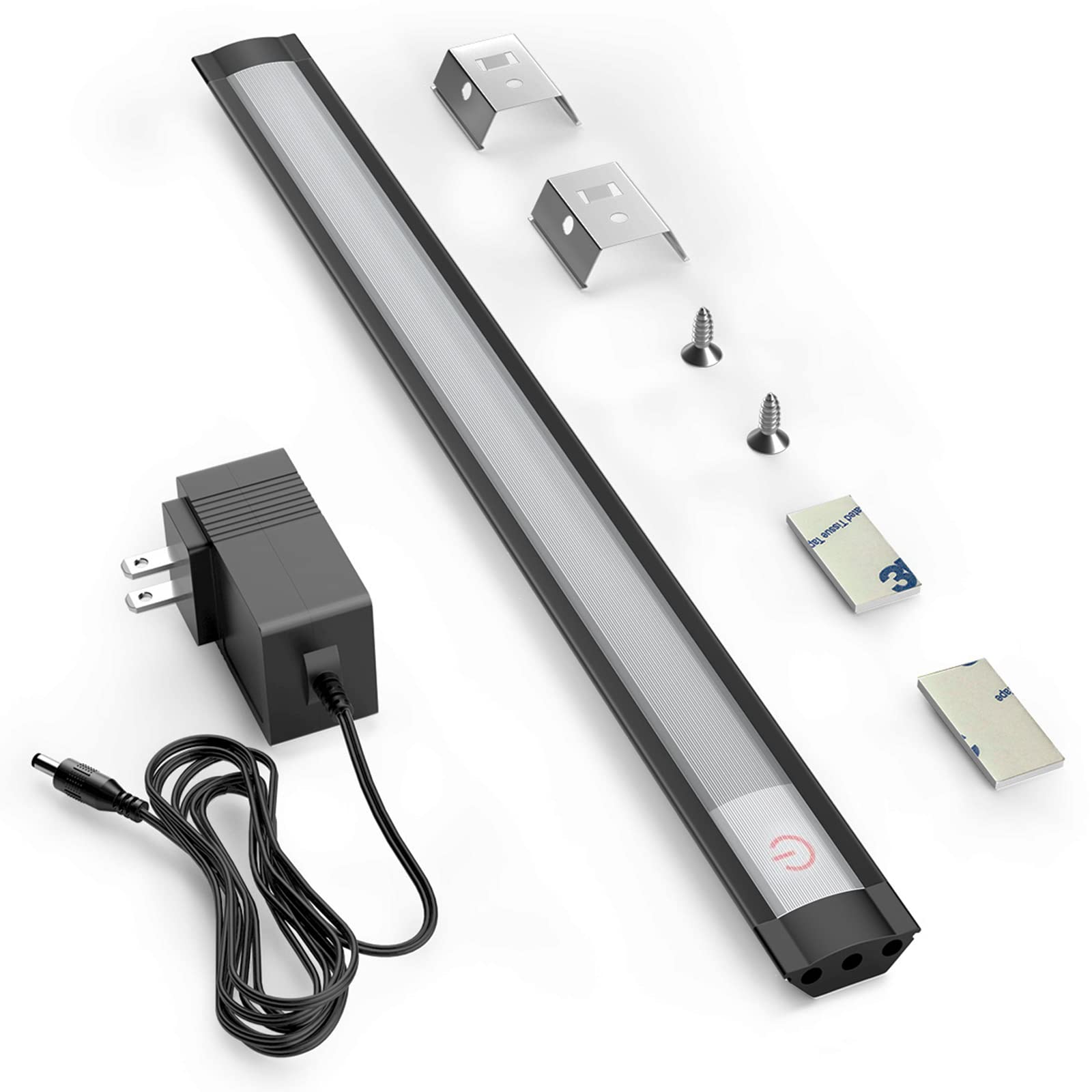 MYPLUS Under Cabinet Lights, 12'' Touch Activated and Dimmable Aluminum LED Bar for Kitchen, Workbench and Desk, Warm White 3000