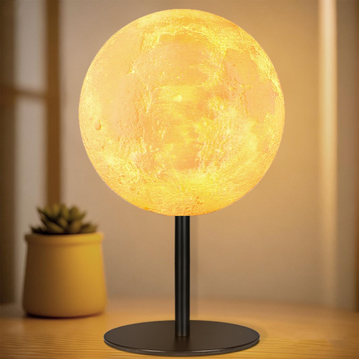 Moon Lamp Small Table Lamp for Bedroom, Dimmable Table Lamp with 30 Modes, Night Light Bedside Lamps for Night Stands, Desk Lamp