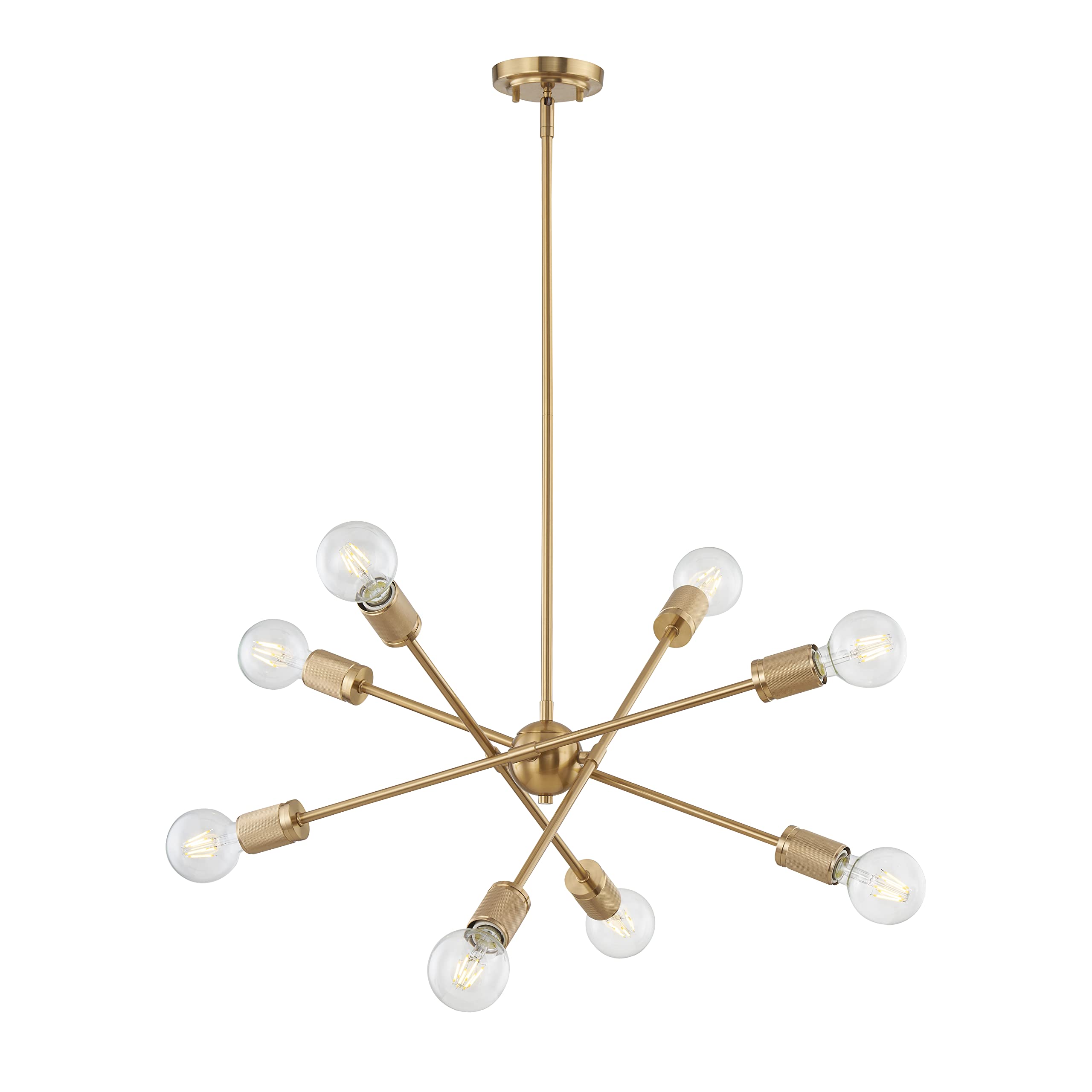 Elk Home 8-Light Chandelier, Burnished Brass, 22-Inch Wide, Modern/Contemporary Style