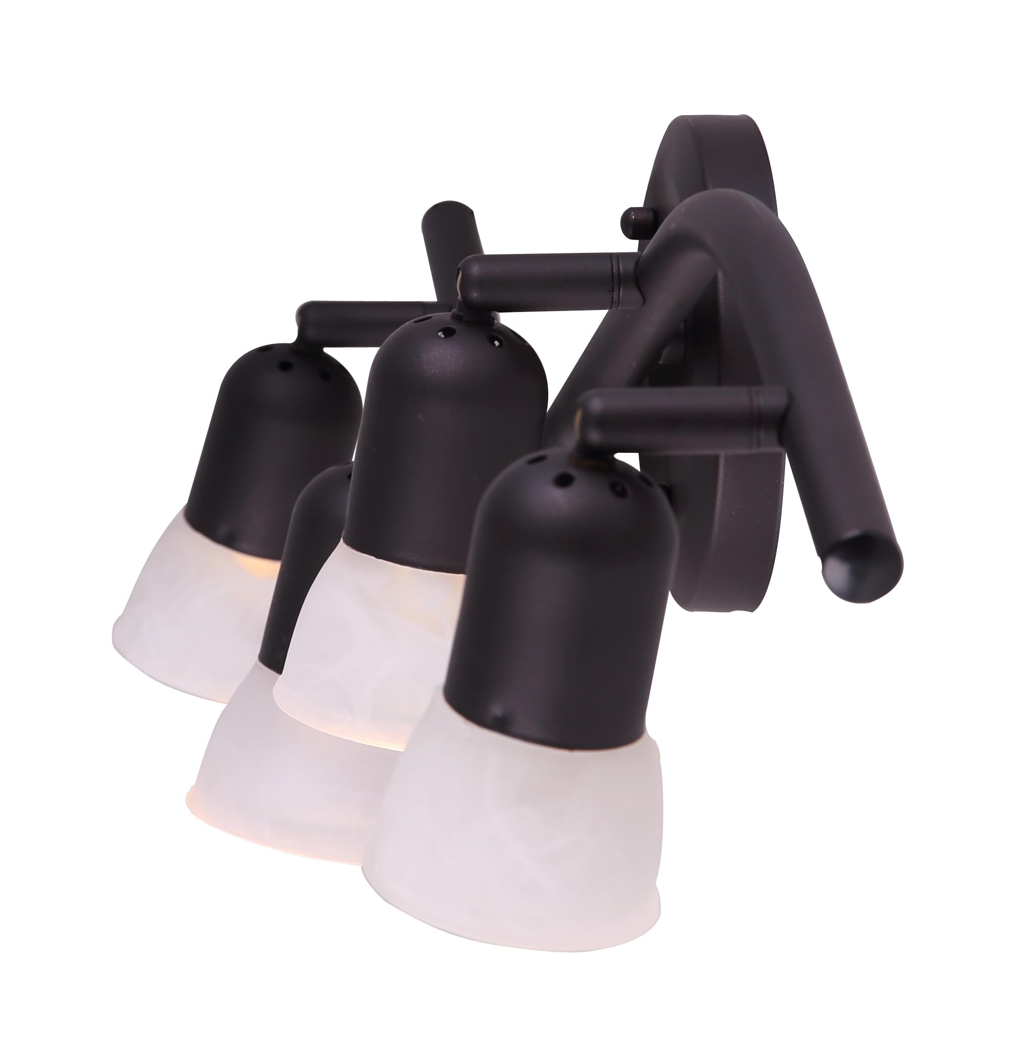 James 4-Light Track Lighting, Oil Rubbed Bronze, Adjustable Alabaster Glass Shades, 50W G10 Compatible, 26.5 Inch Wide, Modern I