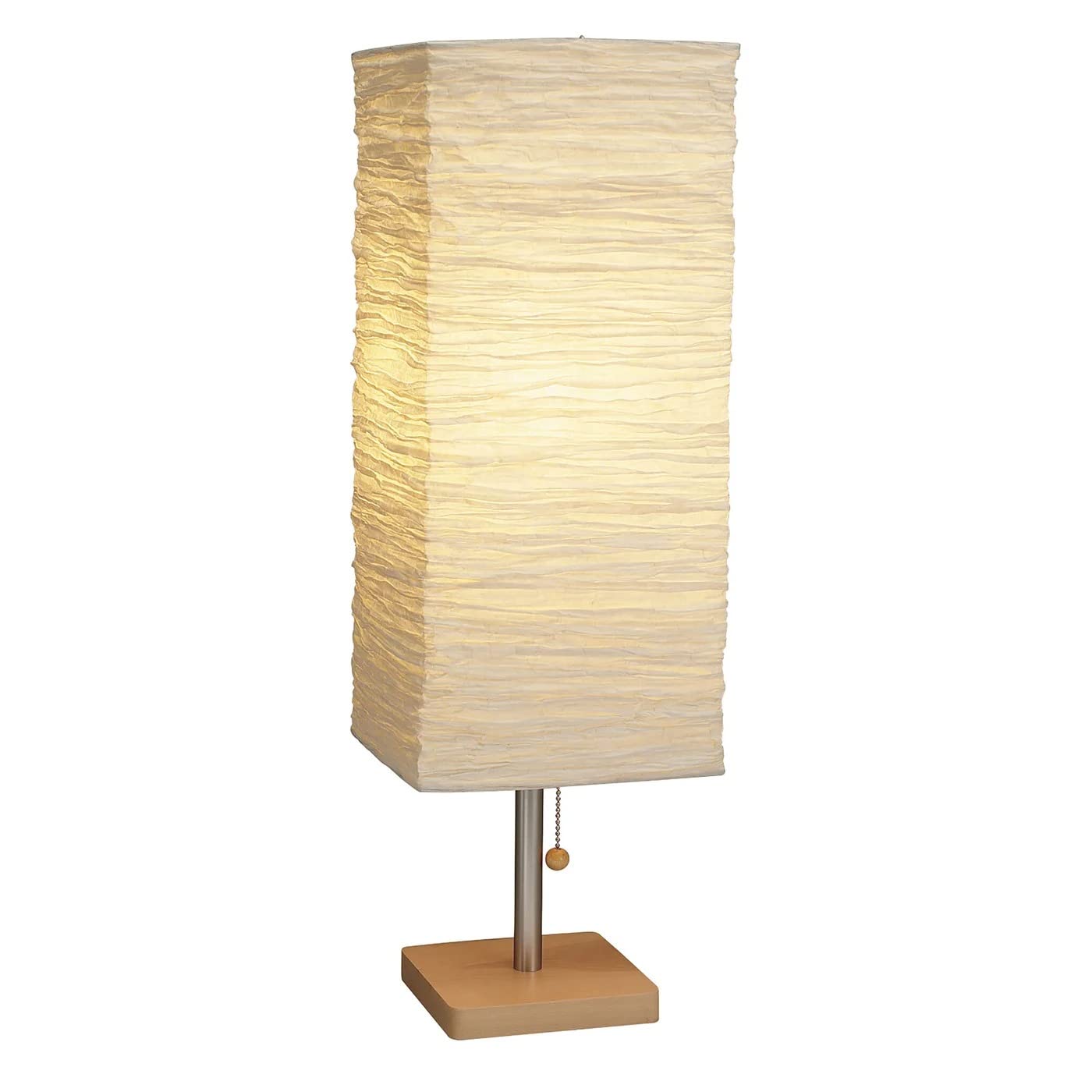 Adesso 8021-12 Dune Table Lamp, 25 In., 100 W Incandescent/ 26W Cfl, Natural Rubber Wood/Steel Accents, 1 Table Lamp , White