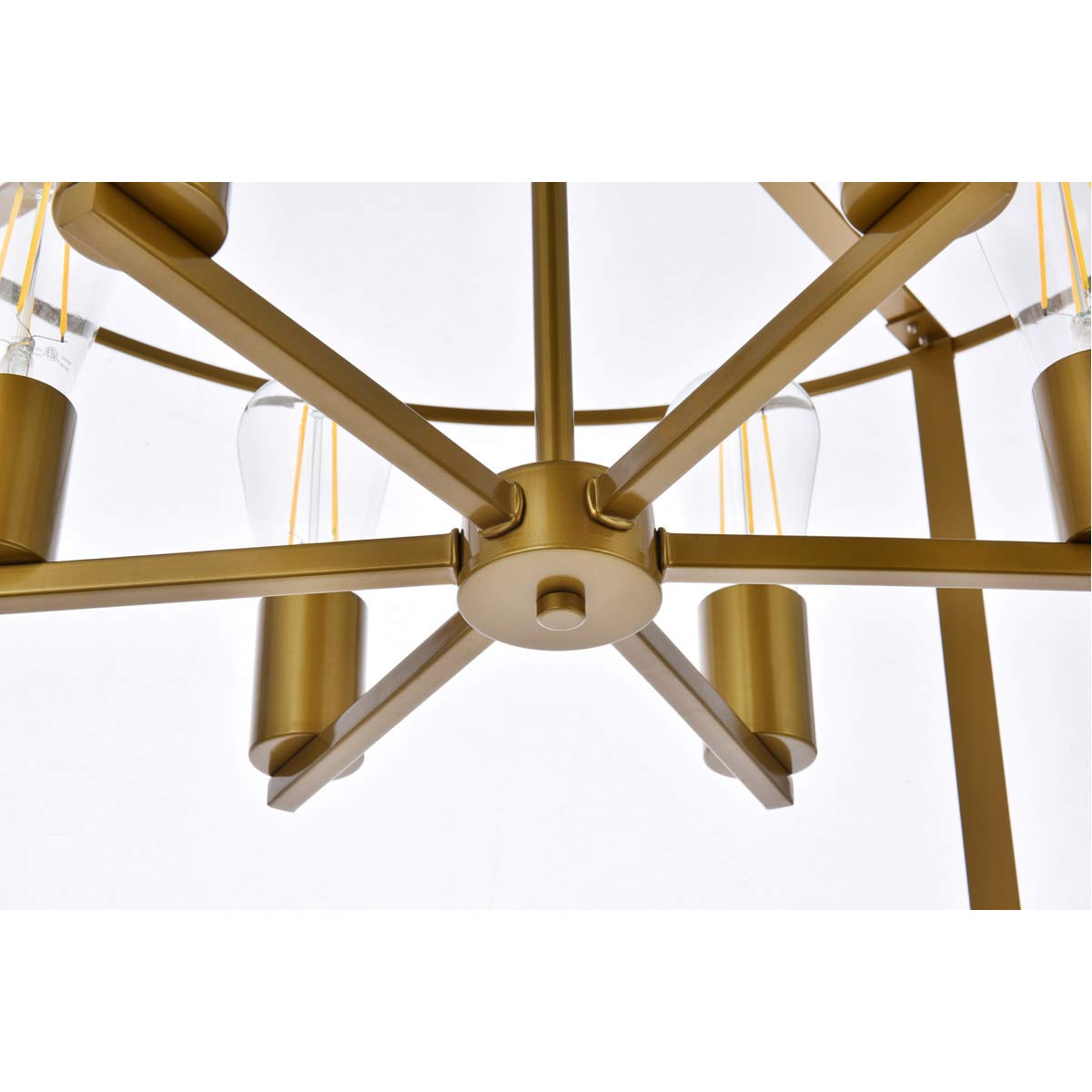 Living District Indoor Modern Home Decorative Bright Ceiling Agnys 6 Lights Pendant in Brass