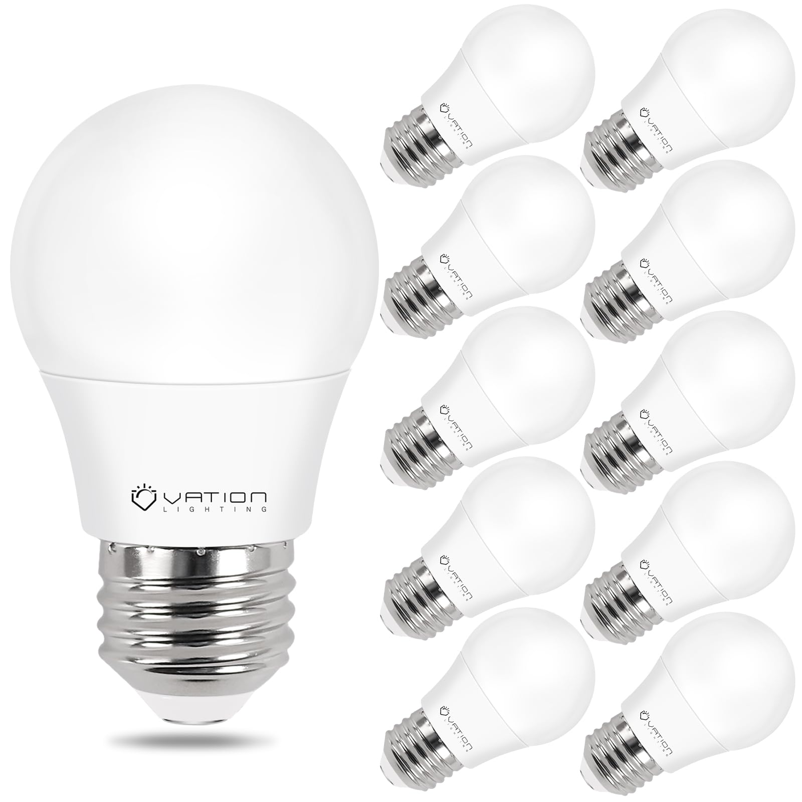 Vation Lighting 40W A15 Appliance Bulb  Waterproof Led Refrigerator Light Bulb  Daylight 5000K 5.5W  E26 Medium Base  Freezer Home Appliance Lamp Dimmable  Cri 80+  Instant On  Ul Listed  10 Pack