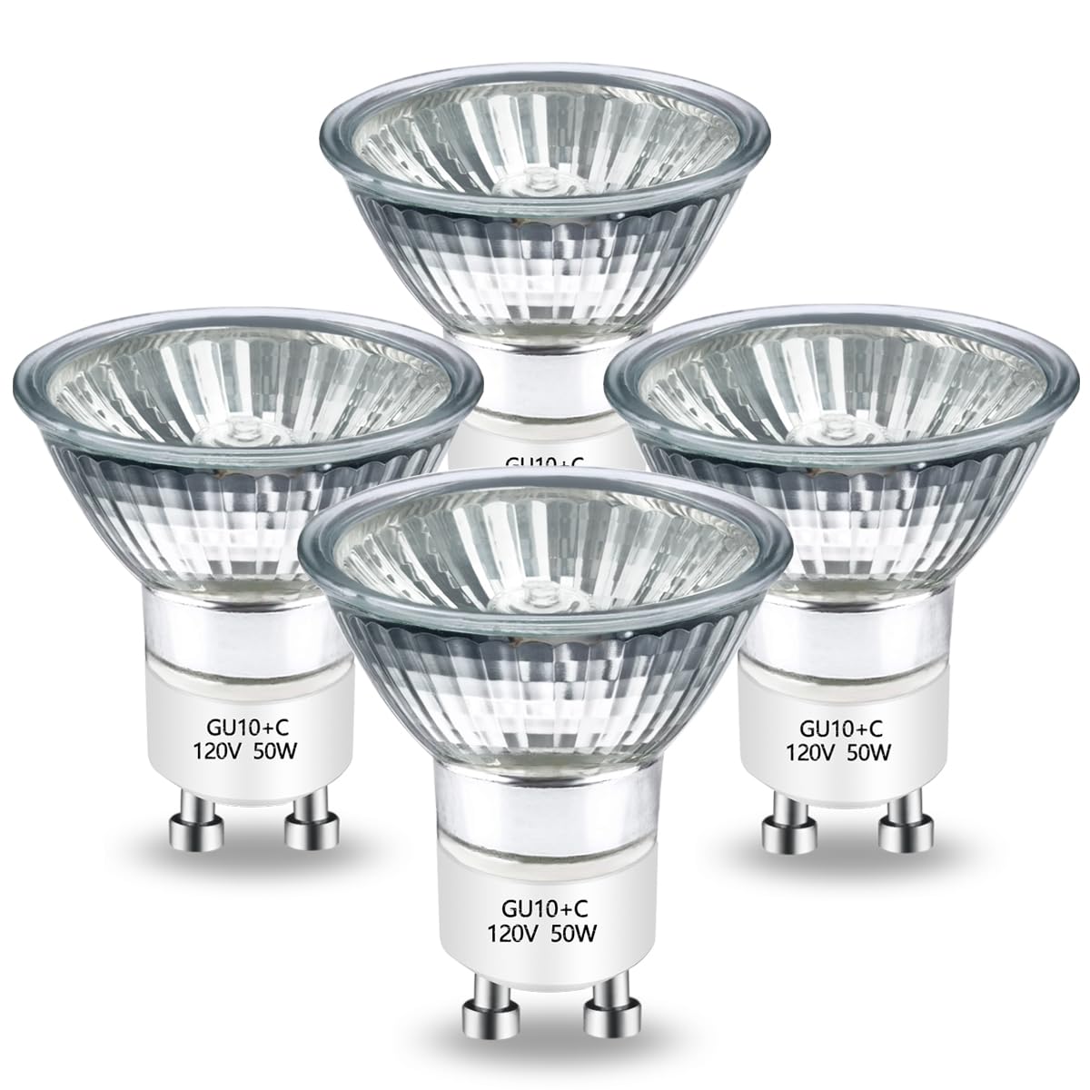 Halogen Bulb 50 Watt GU10 120V NP5 Replacement Bulb for Candle Warmer, Scent Wax Burner, Fragrance Melt, Warming Bulb JDR Dimmable, Warm White 2700K Pack of 4