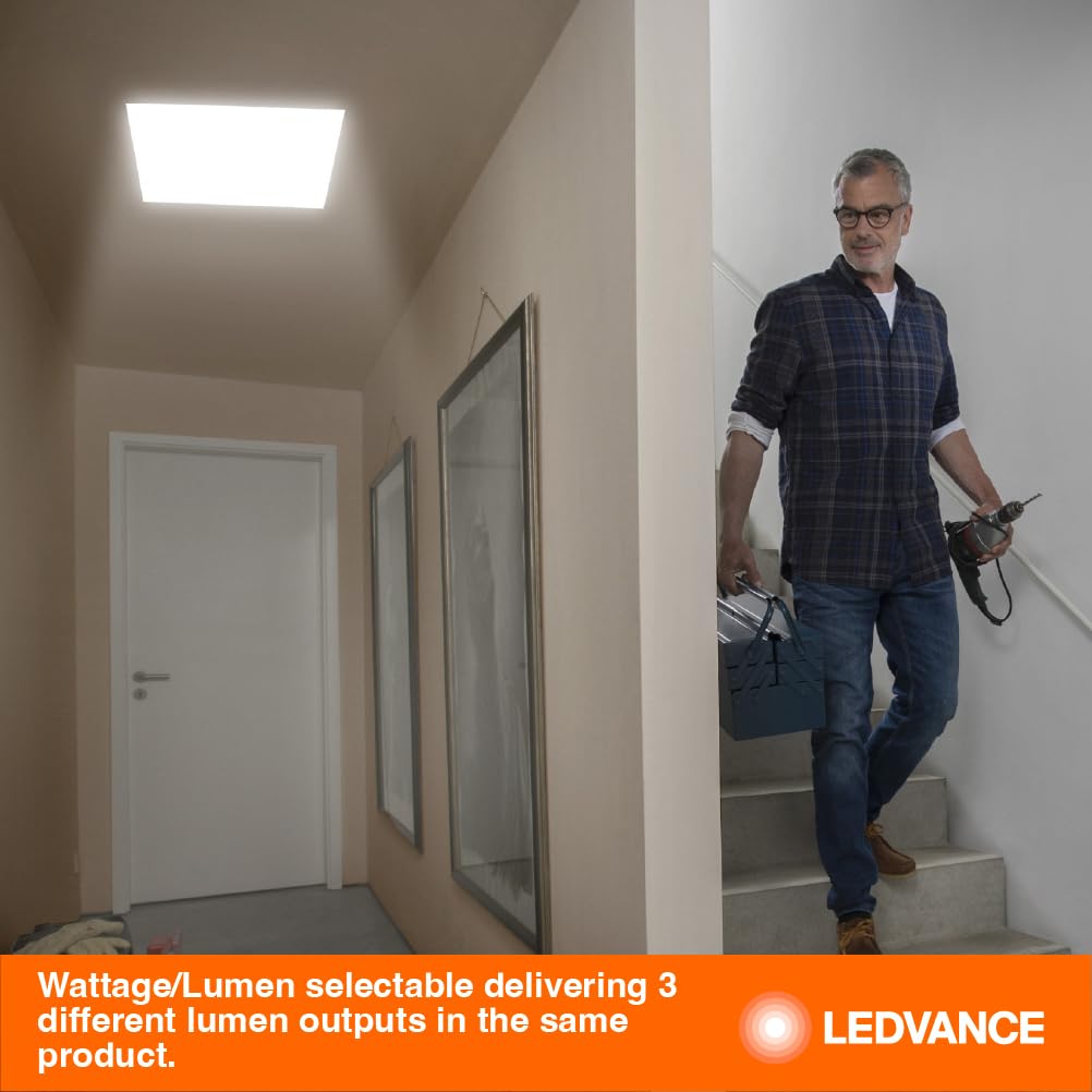 Ledvance 2X2 Dual Selectable Backlit Panel, 20W / 30W / 35W, 3 Cct Select 3500K / 4000K / 5000K, 2200/3300/3850 Lms, Dimmable -