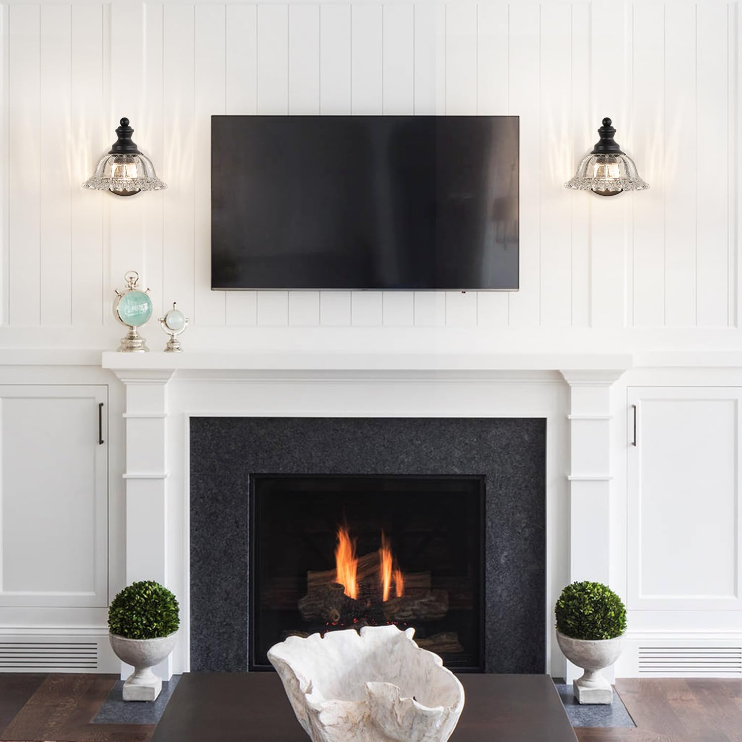 Xiedun Vanity Light Black Wall Sconces Farmhouse Bathroom Sconces
