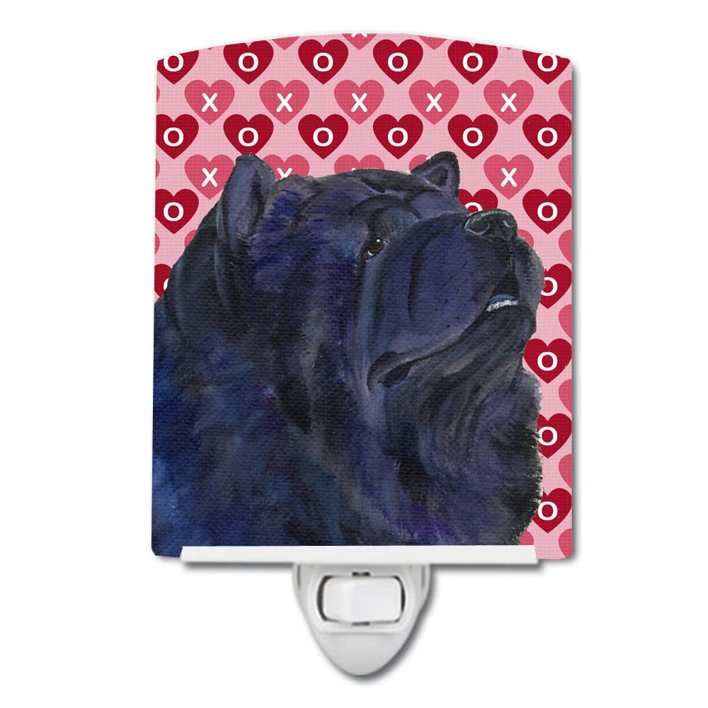 Carolines Treasures Ceramic Night Light, Chow Chow Hearts, UL-Certified, 6x4x3 inches, Multicolor, Model SS4501CNL