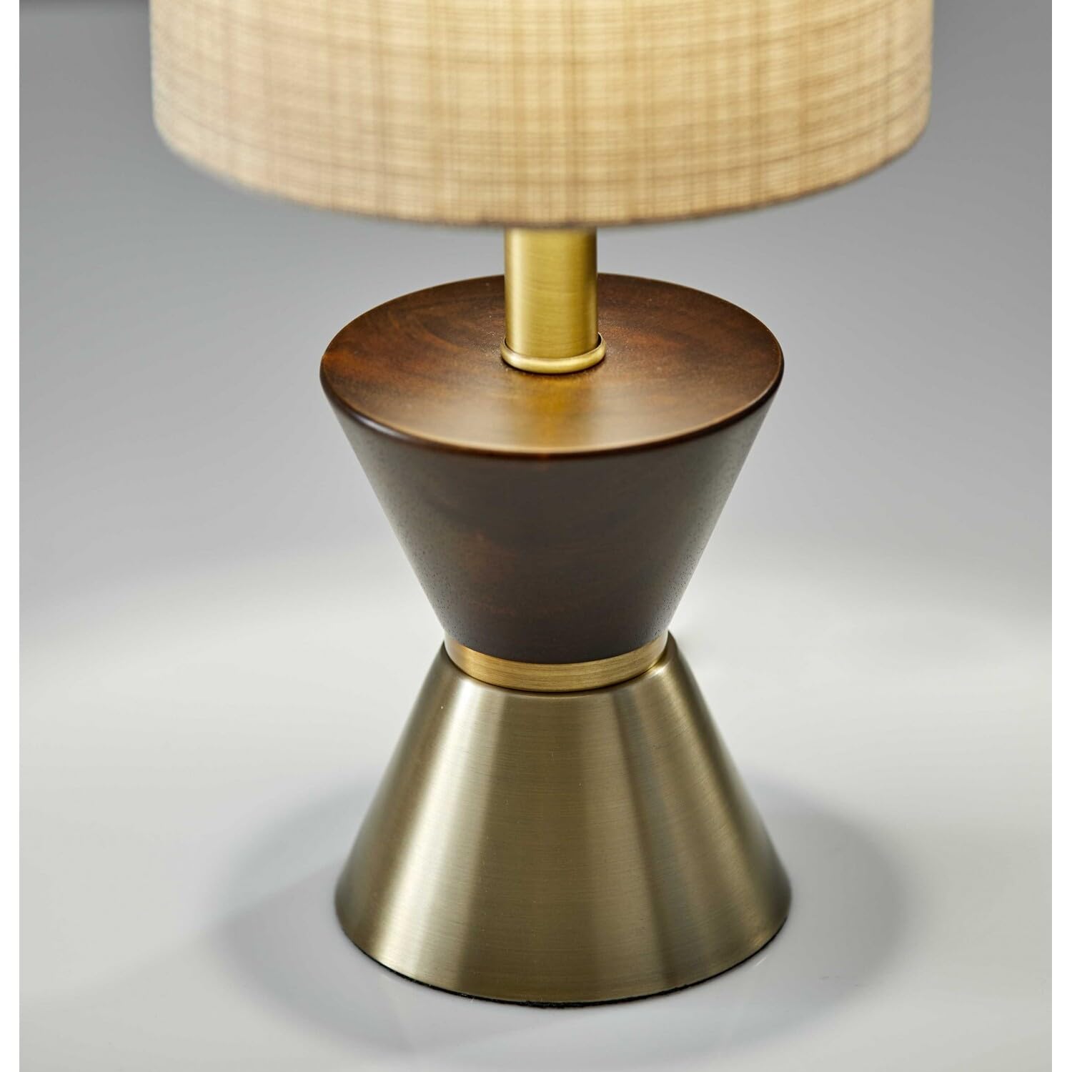 Homeroots Brass Wood Metal Diabolo Table Lamp