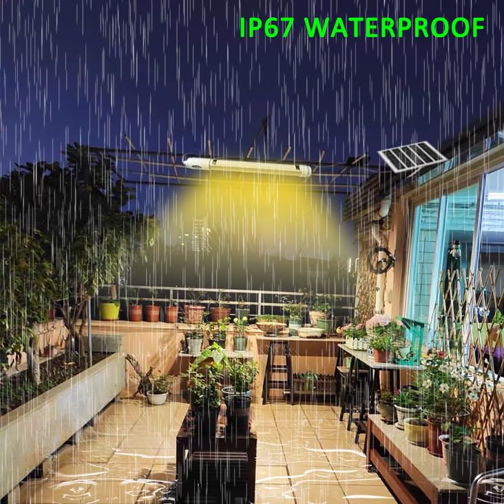 BestDrop Bright Solar Powered Grow Light - 200W Full Spectrum LED Lamp, Waterproof, Auto On/Off, Sunlike Growth for Indoor/Outdoor Plants