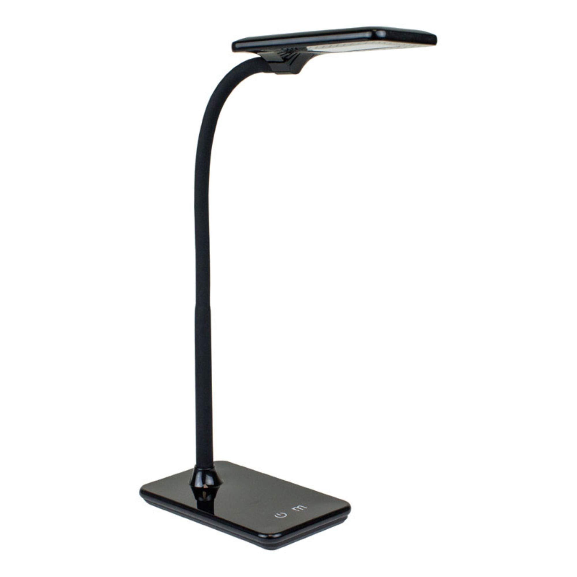 Newhouse Lighting Dimmable Black Desk Lamp With Usb Port, Adjustable Color Temperature, 21 Leds