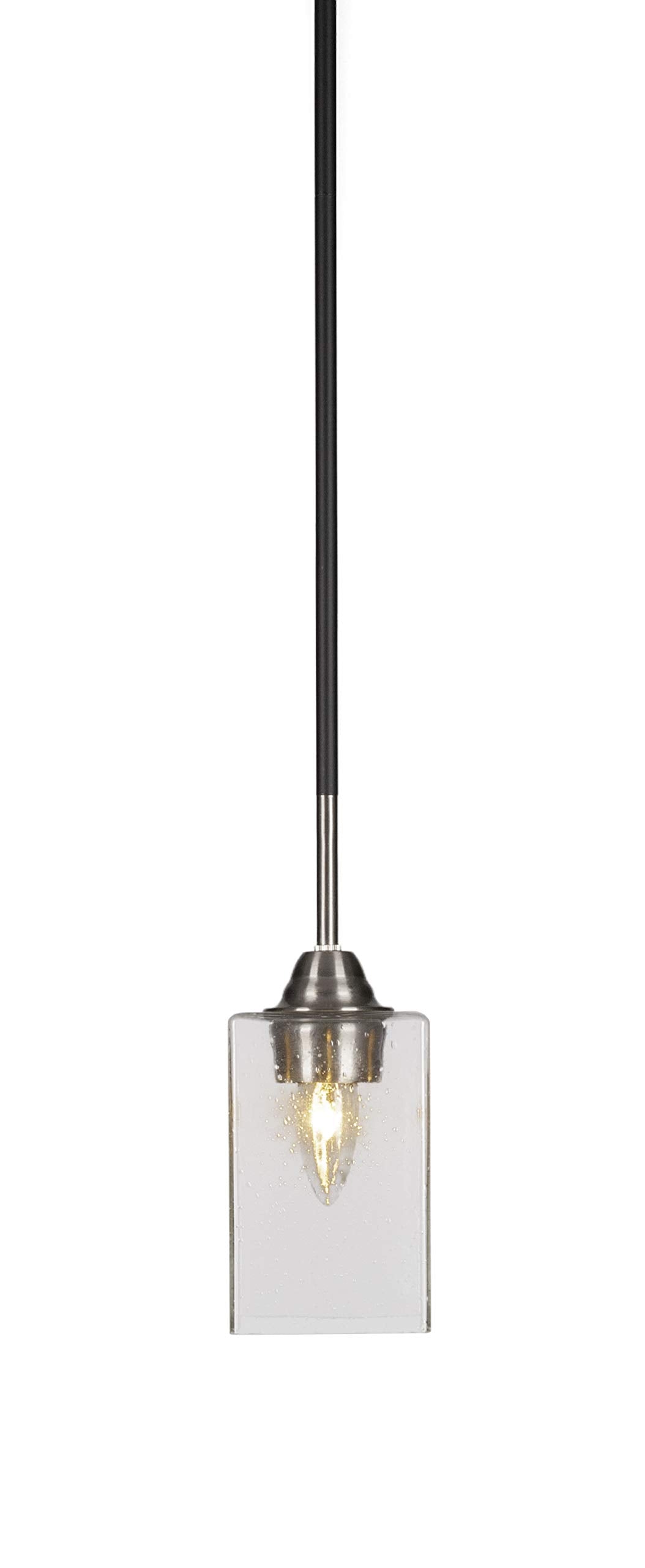 Toltec Lighting Paramount 1 Light Mini Pendant In Matte Black & Brushed Nickel (3401-Mbbn-530)