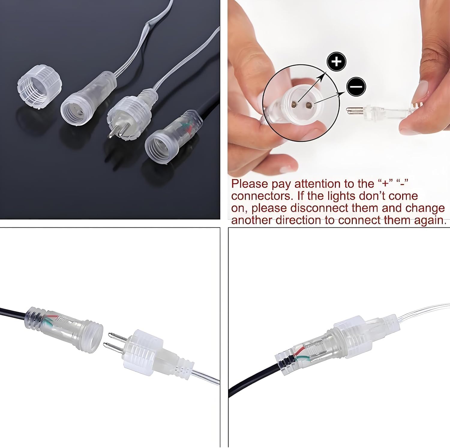 Aukora Blue Meteor Shower Christmas Lights, 24 Tubes, 576 LEDs, UL Plug, 46.4FT, Plastic Decor for Holiday Garden Party