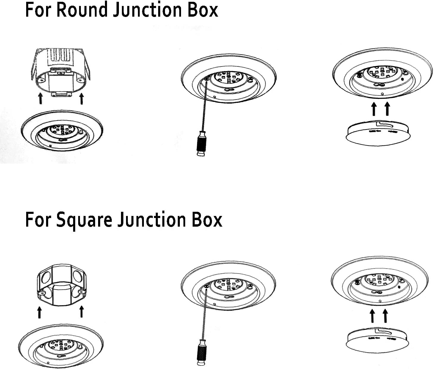Jullison 20 Packs 4 Inch Led Low Profile Recessed & Surface Mount Disk Light, Round, 10W, >600 Lumens, 3000K Warm White, Cri80,