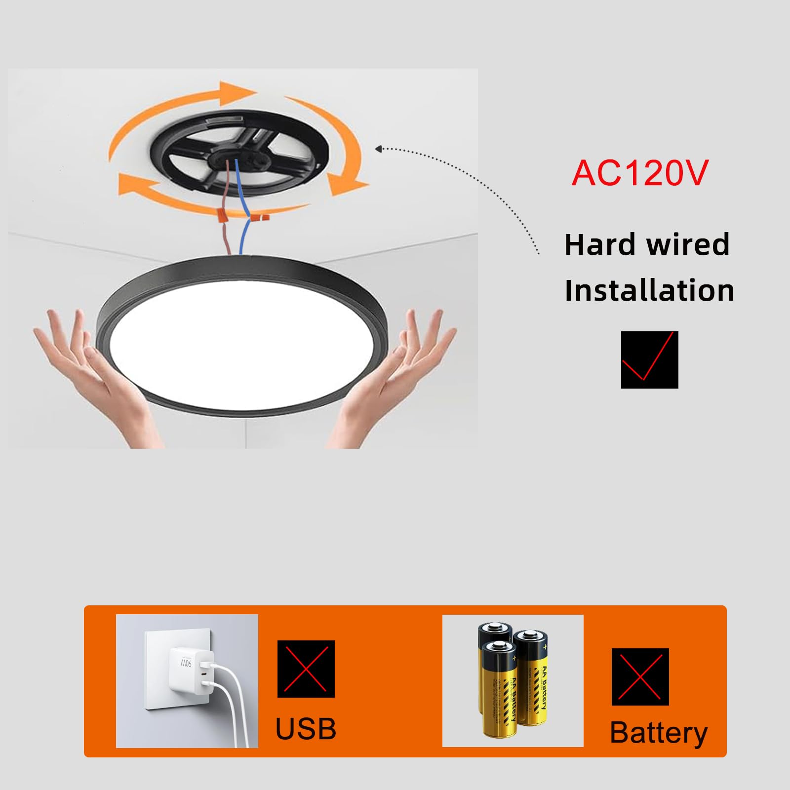 2 Pack Motion Sensor Ceiling Light With Remote,24W Flush Mount Light Fixture Round,Motion Sensor Light Indoor Wired For Hallway