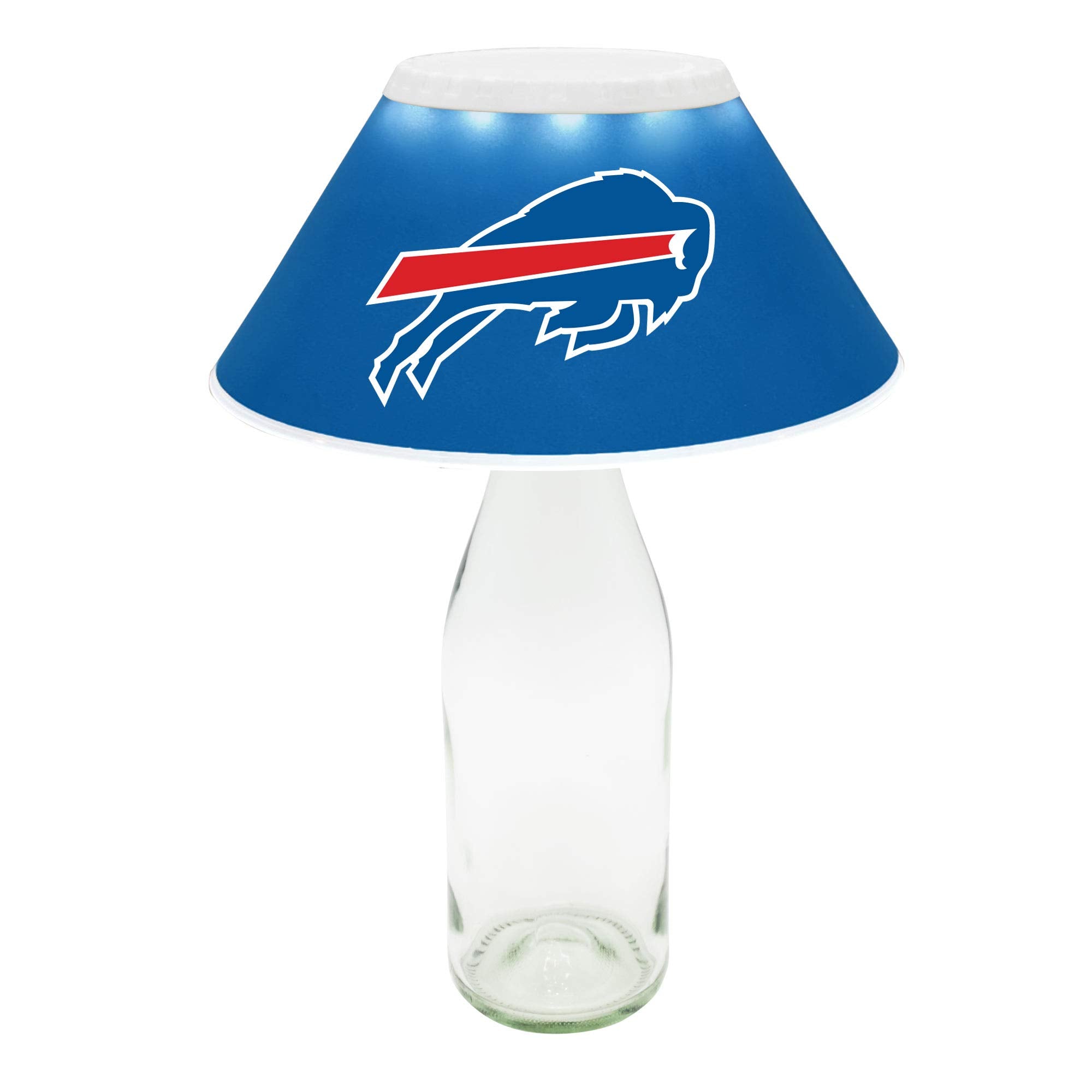 Sporticulture Nfl Buffalo Bills Team Pride Bottle Brite Led Shade - 7"X3.25" Battery Operated Sports Lamp Shade - Illuminate Your Team Spirit Ideal Fan Gifts & Home, Office & Man Cave Decor