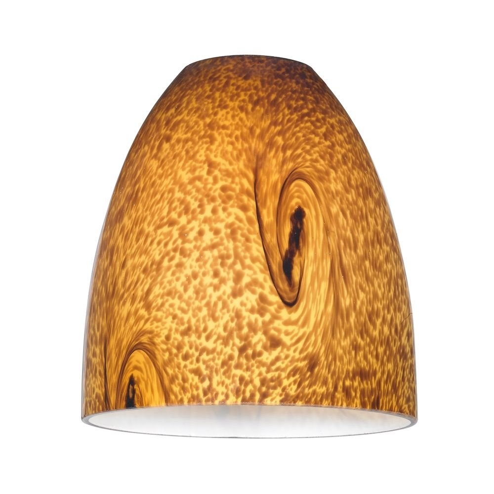 Design Classics Lighting Modern Bell Glass Light Shade with Art Glass - Lipless with 1-5/8-Inch Fitter