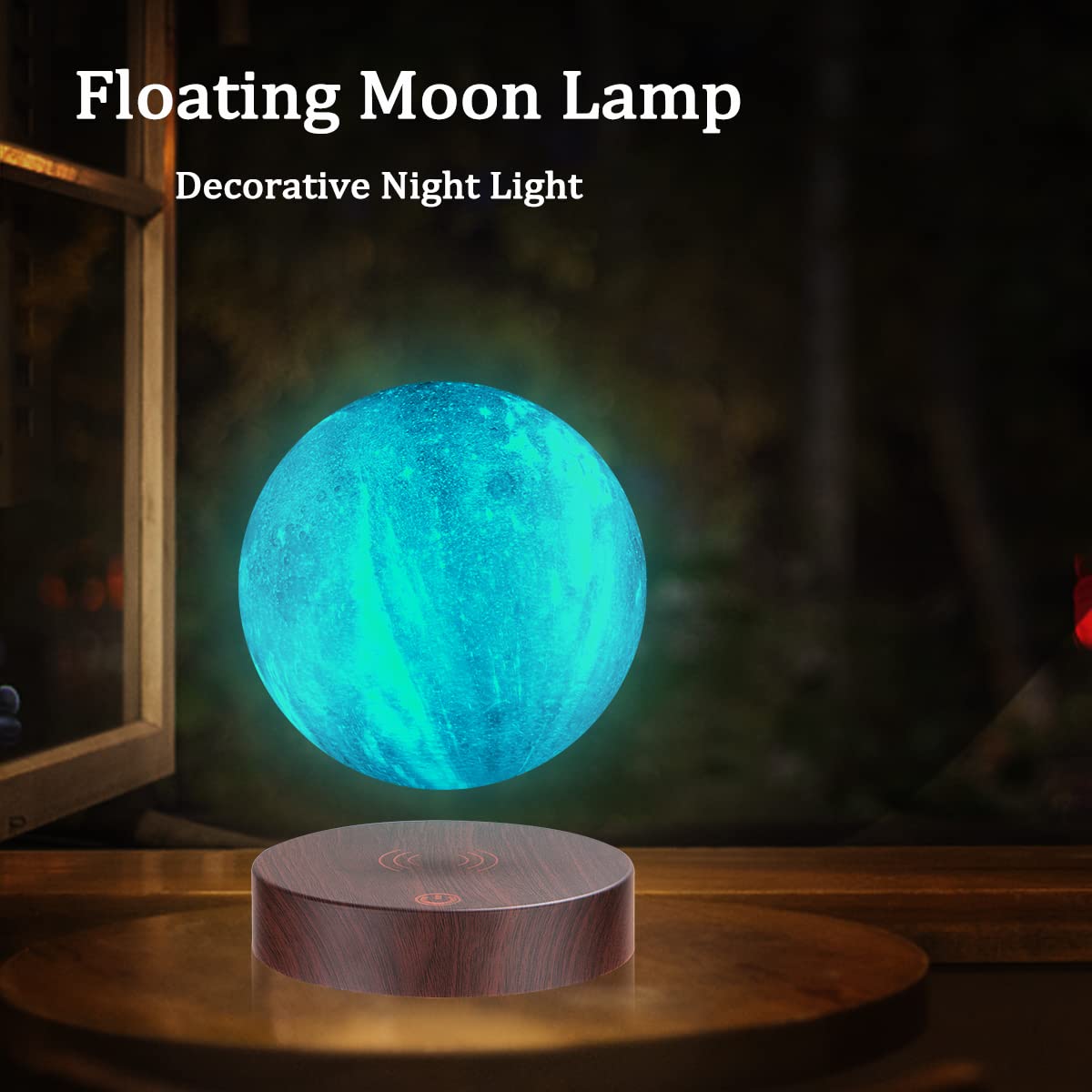 Vgazer Levitating Moon Lamp,16 Colors Galaxy Moon Lamp 5.9 Inch 3D Moon Led Light With Remote Control For Home Office Decor,Uniq