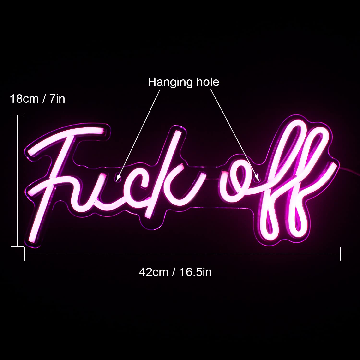 LUCUNSTAR Neon Sign, Pink Acrylic Wall Decor Light, USB Operated, for Bedroom, Game Room, Bar Party
