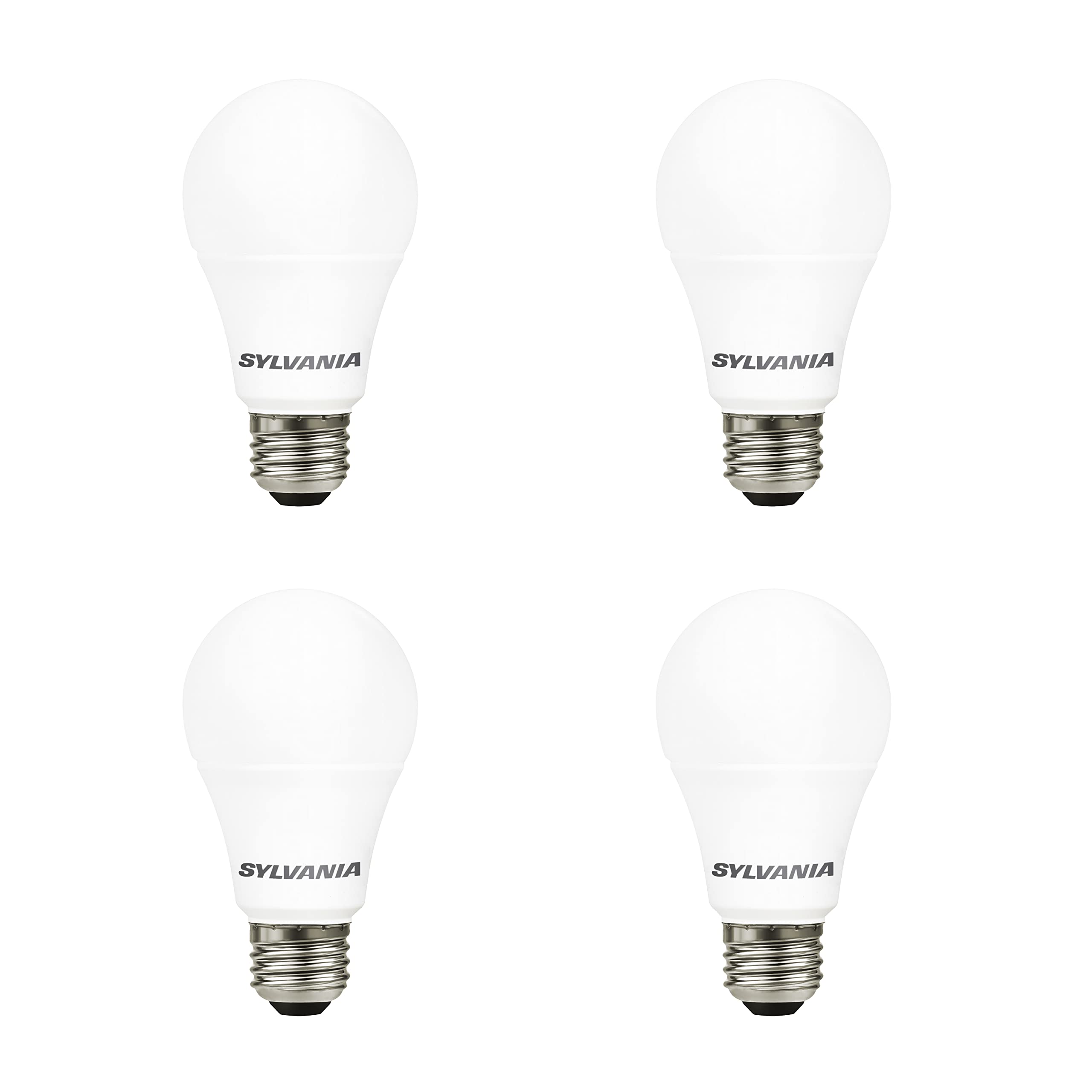 LEDVANCE SYLVANIA LED A19 Light Bulb, 100W Equivalent, 1500 Lumens, Daylight, 4 Pack, Frosted Finish, Model 78103