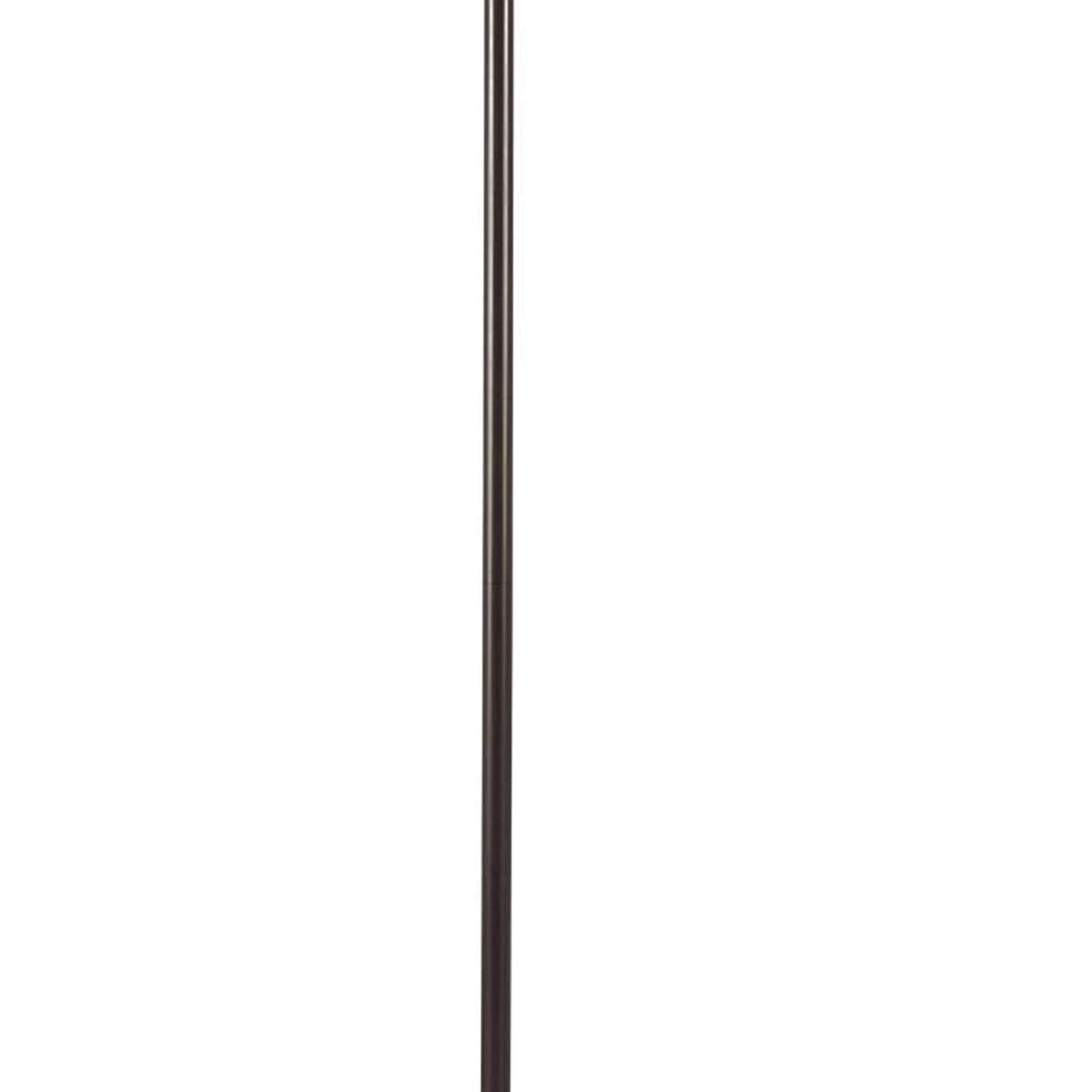 Benzara 150W 6 Way Metal Floor Lamp, Fabric Tapered Shade, Bronze, Model BM220864