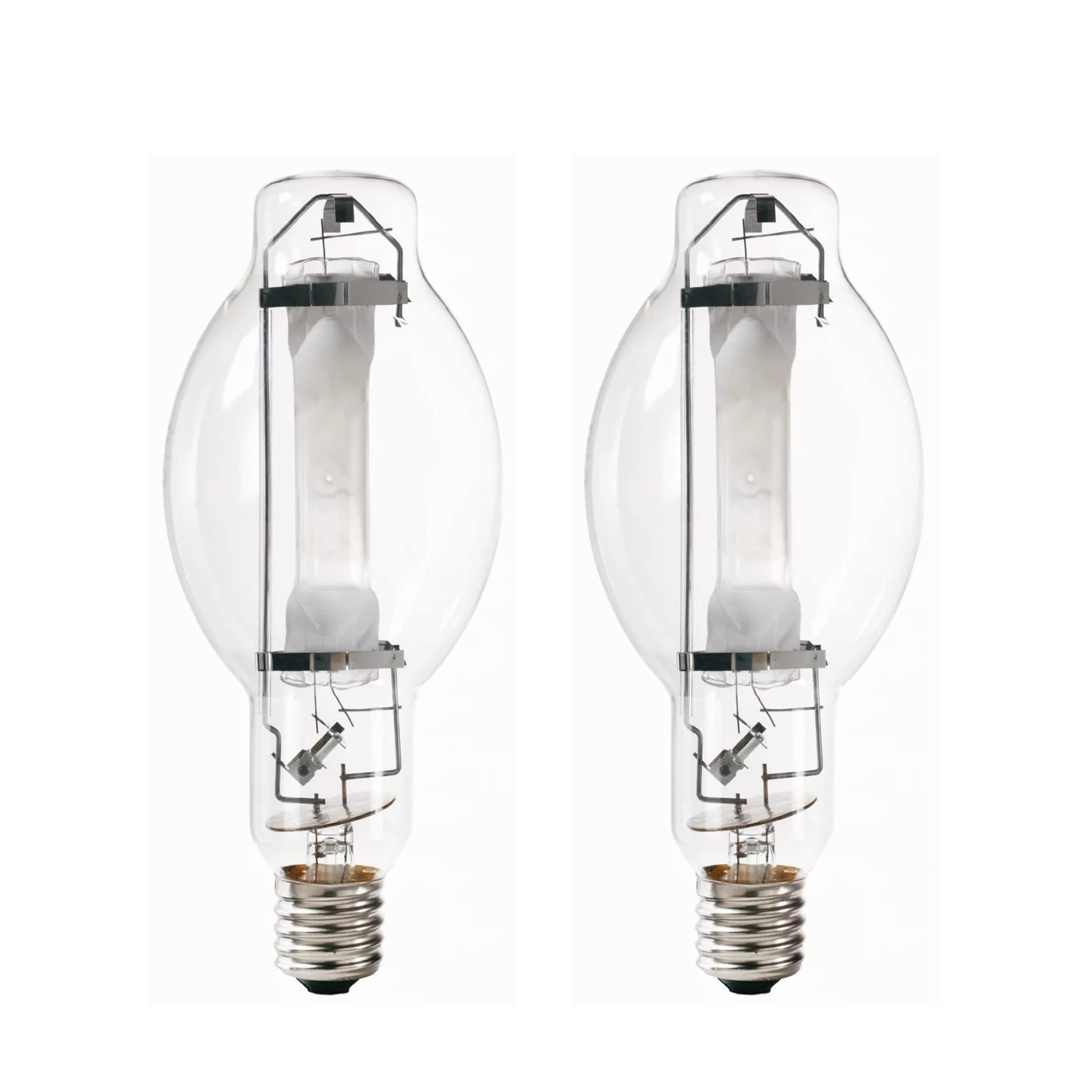 Bluex Bulbs (2 Pack MH1000/U/BT37 1000W Metal Halide Bulb Mogul Base (E39) - BT37 Clear M47 HID Lamp 110,000 Lumens 4000K