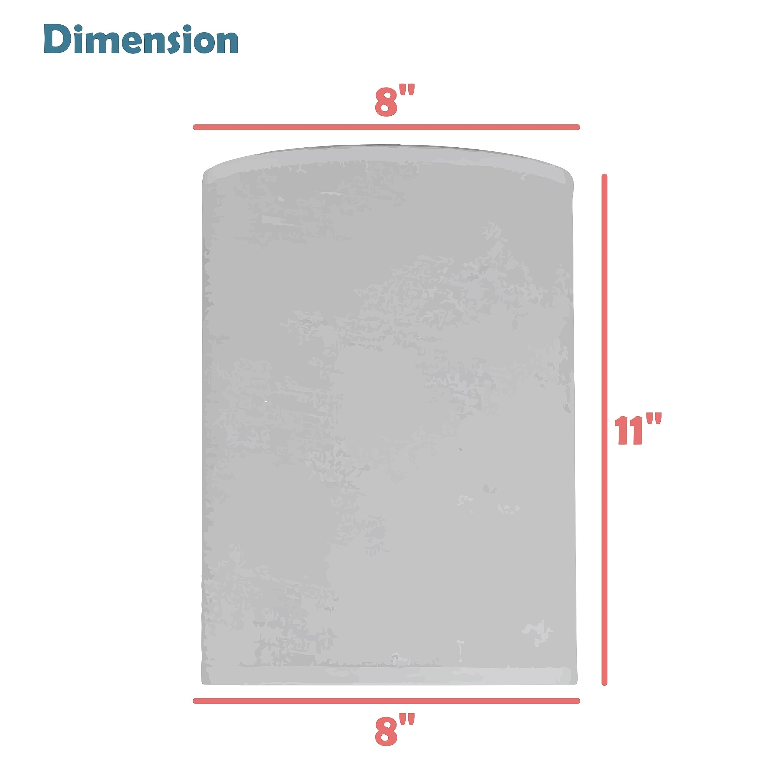 Aspen Creative Drum Lamp Shade, Off-White Flaxen, 8in x 8in x 11in, Model 31618, Flaxen Material
